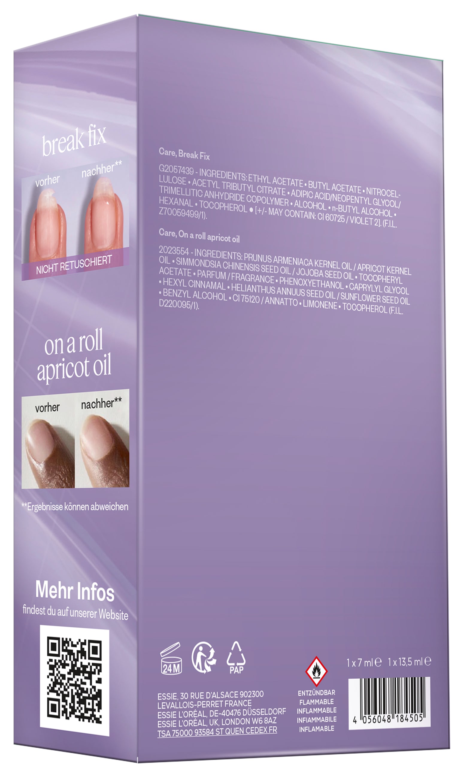 essie Nagelhautpflege »Essie Mani-essentials Set: Break Fix & Apricot Cuticle Oil«