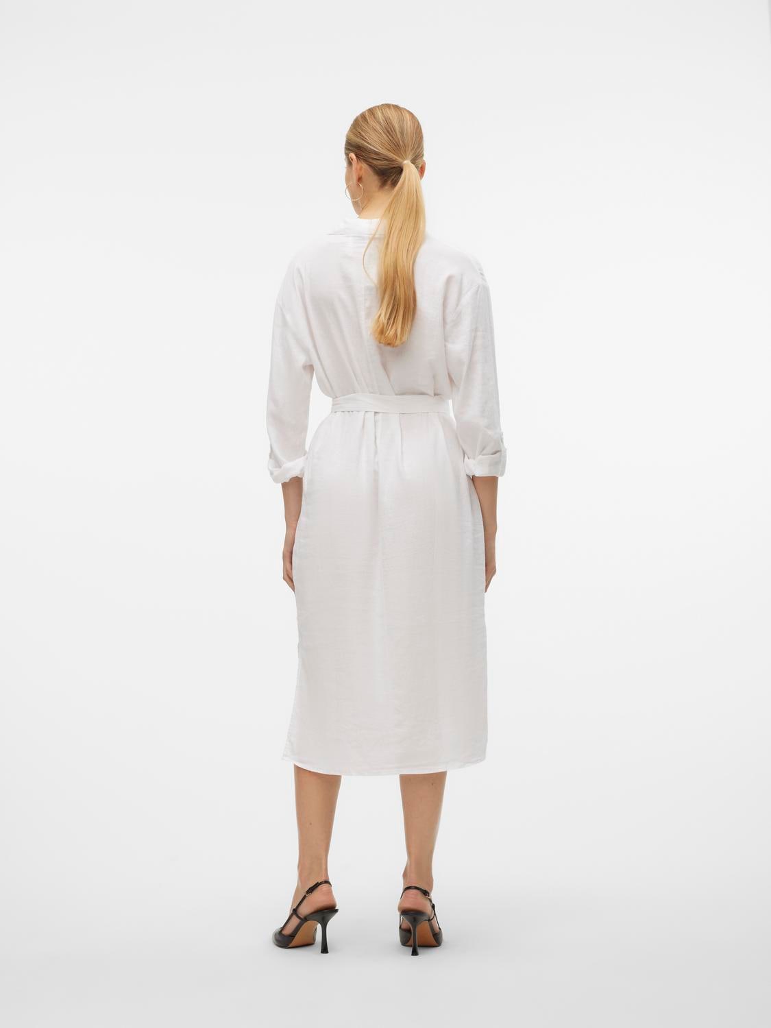 Vero Moda Hemdblusenkleid »VMLINN LOOSE CALF SHIRT WVN NOOS«