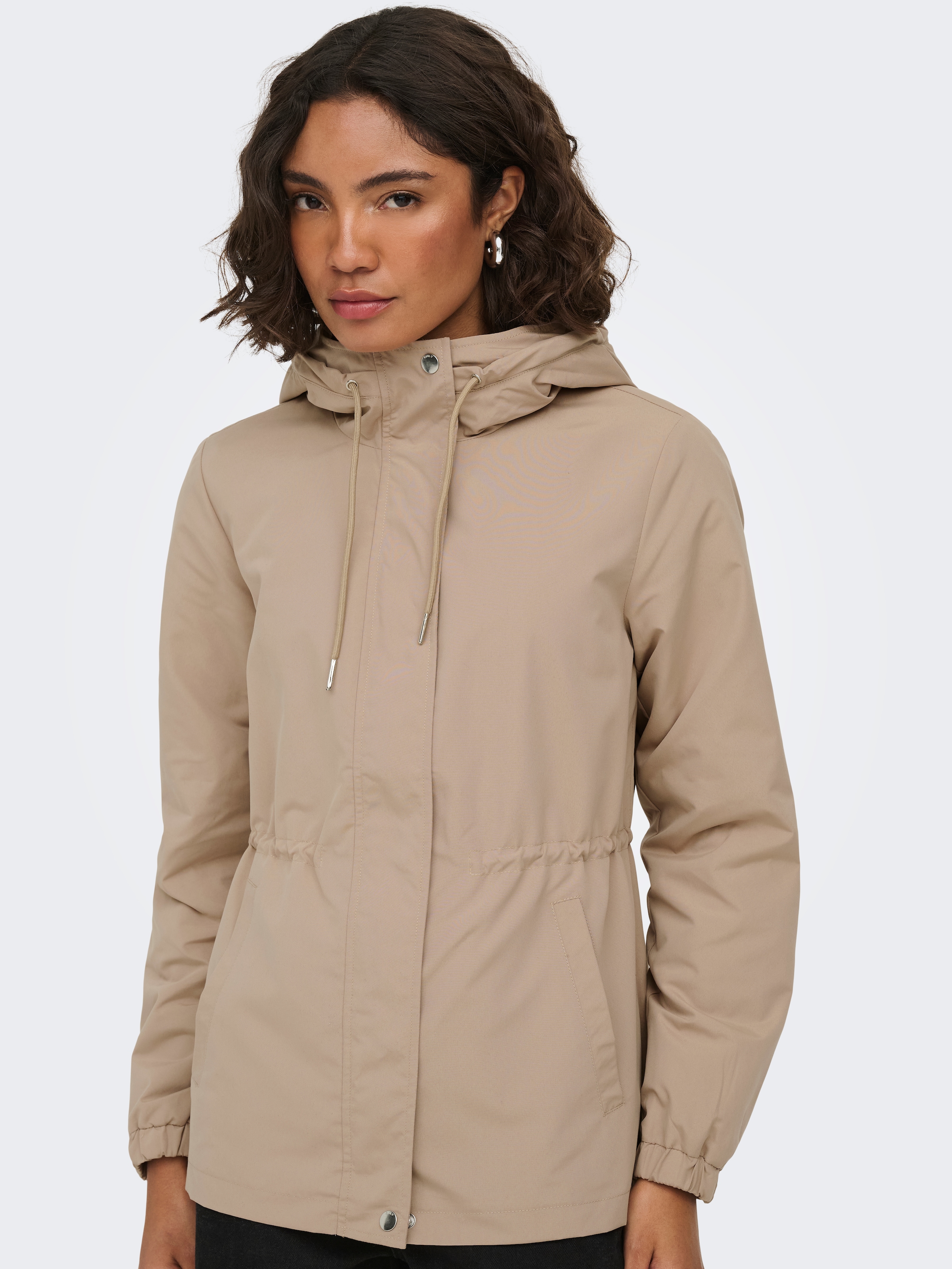 ONLY Parka »ONLASTA LIFE STRING PARKA OTW« mit Kapuze Kunstfaser