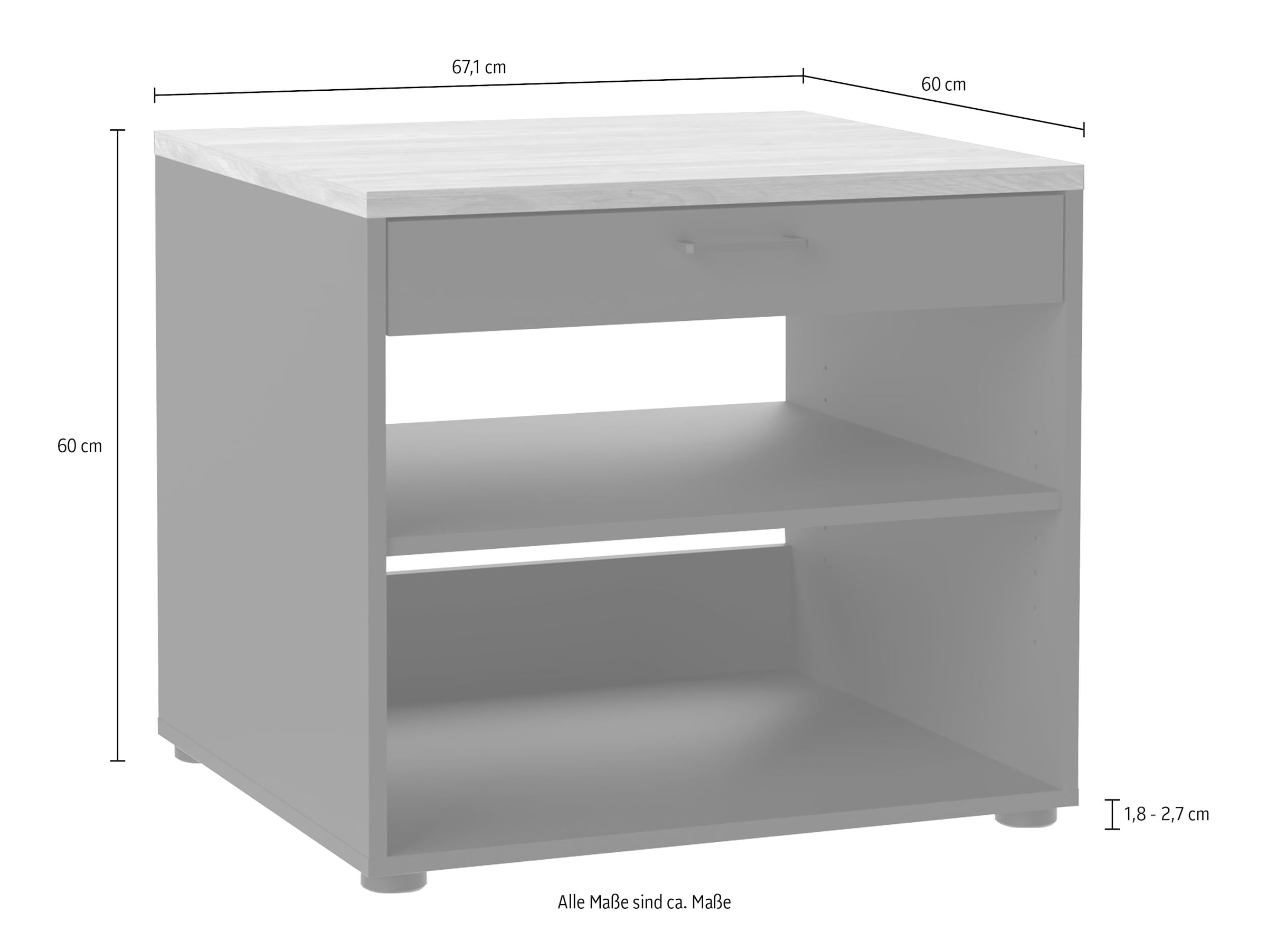 Schildmeyer Waschmaschinenumbauschrank »Solea, mit praktischem Auszug, Breite 67 cm, Made in Germany« 1 Stk. tlg. praktischer Auszug zum Abstellen eines Wäschekorbs, Made in Germany