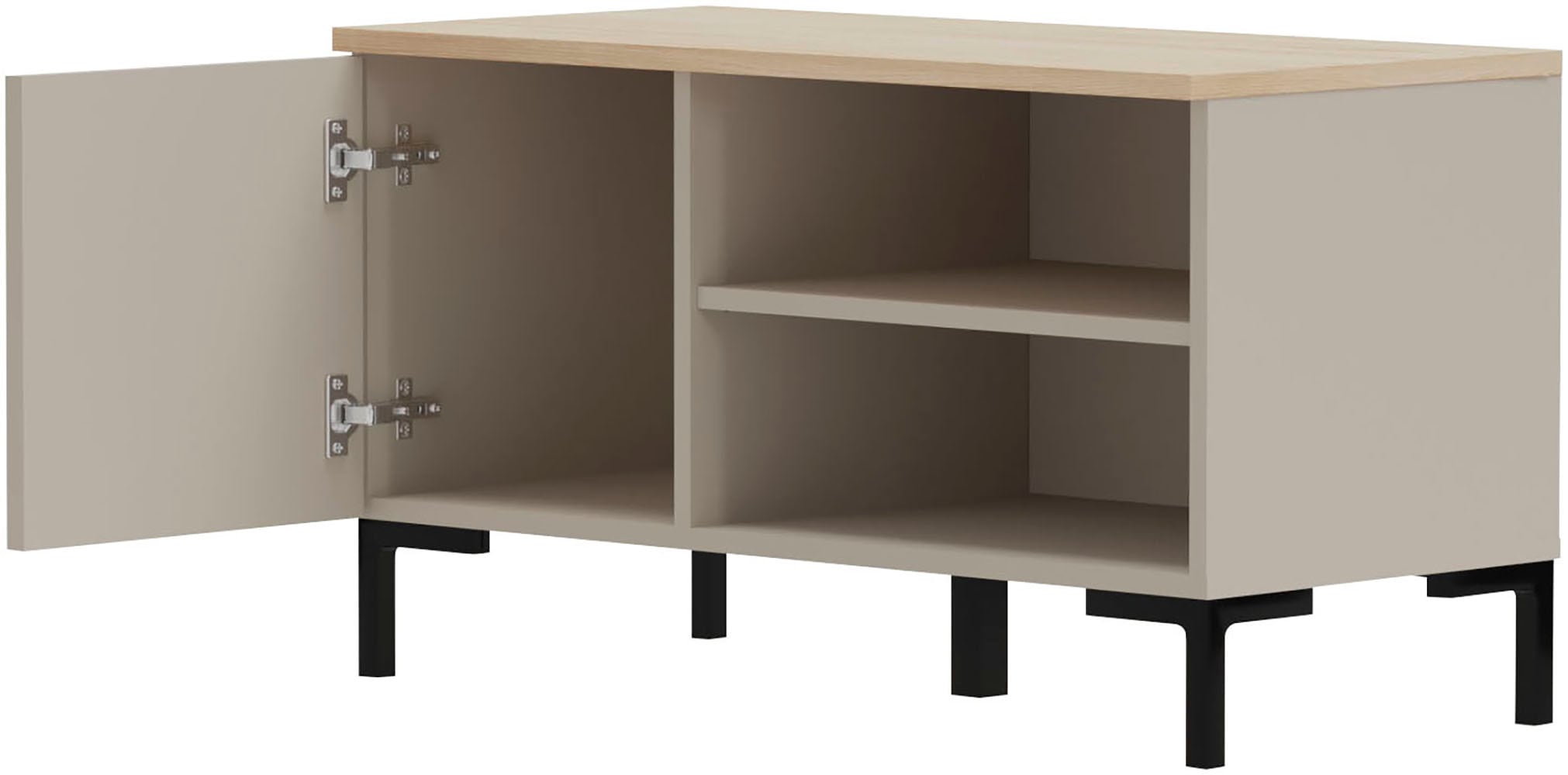 Home affaire Garderoben-Set »Luminara«, (Komplett-Set, 5 St.), Komplettset: Schrank mit Spiegel, Sitzbank, Paneel, Kommode & Spiegel