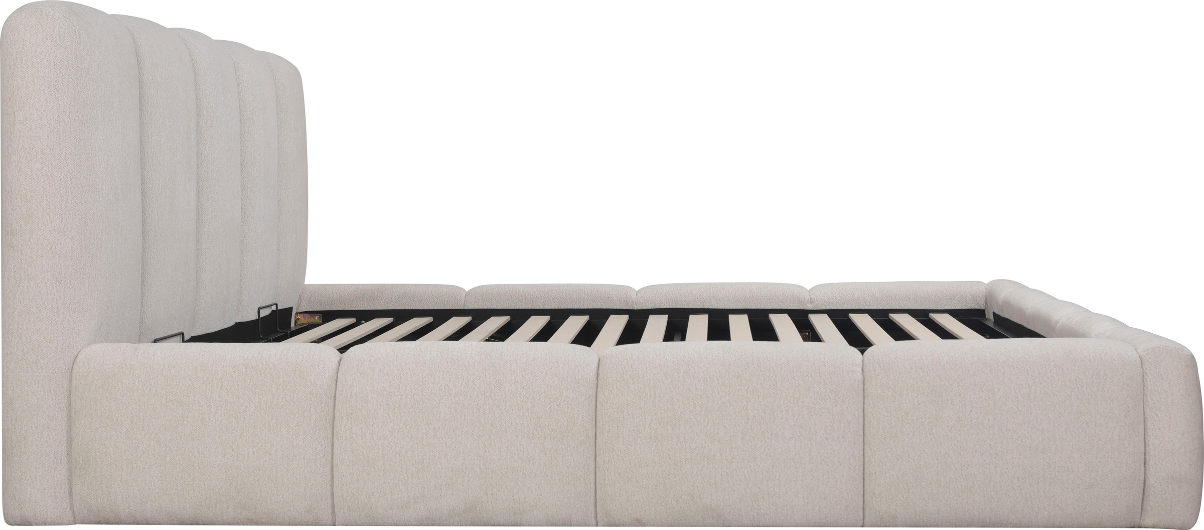 Home affaire Polsterbett »MERLINDA in der Breite 180cm, inkl. Lattenrost und Bettkasten« gepolstertes Kopfteil und Rahmen, Bezug im Chenillecharakter