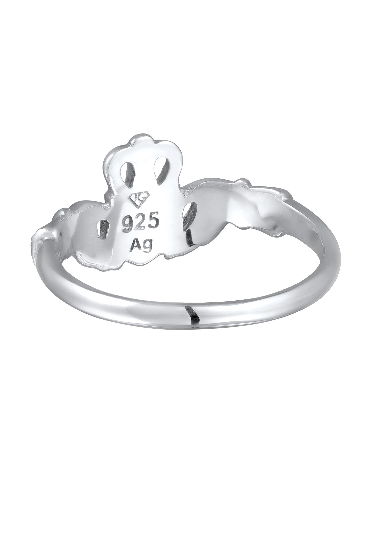 Elli Silberring »Ring Claddagh Herz Krone Königlich 925 Silber«