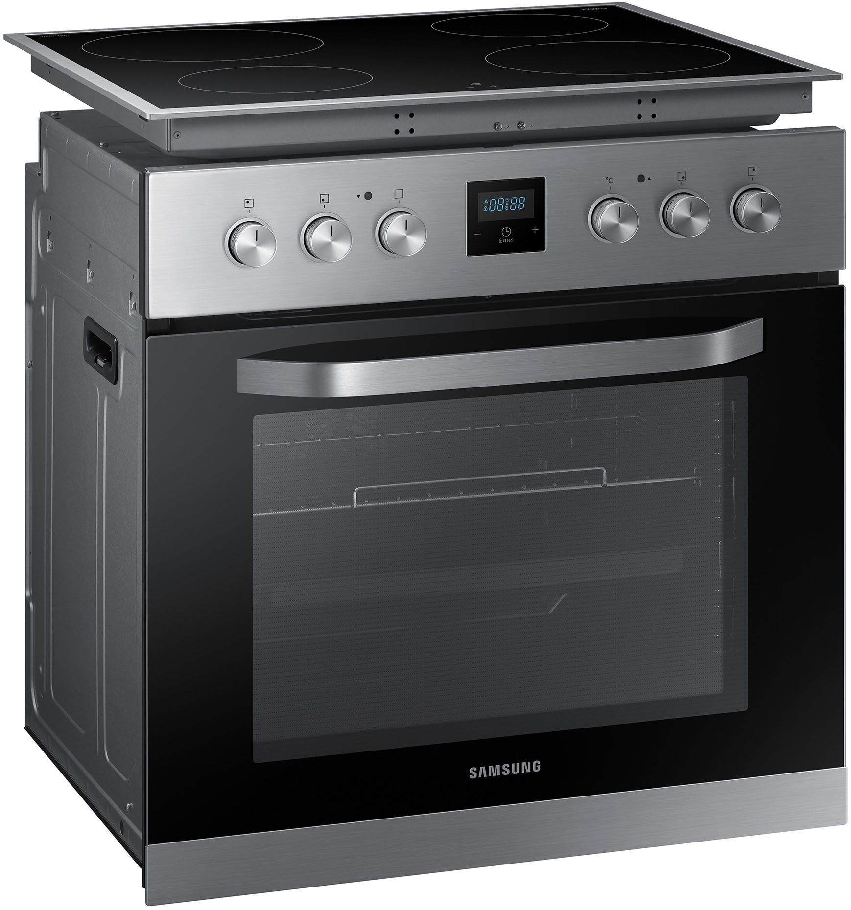 Samsung Induktions Herd-Set »F-NB69R5701RS« mit 1-fach-Teleskopauszug Herd-Set mit Induktion-Kochfeld, Soft Close, Teleskopvollauszug