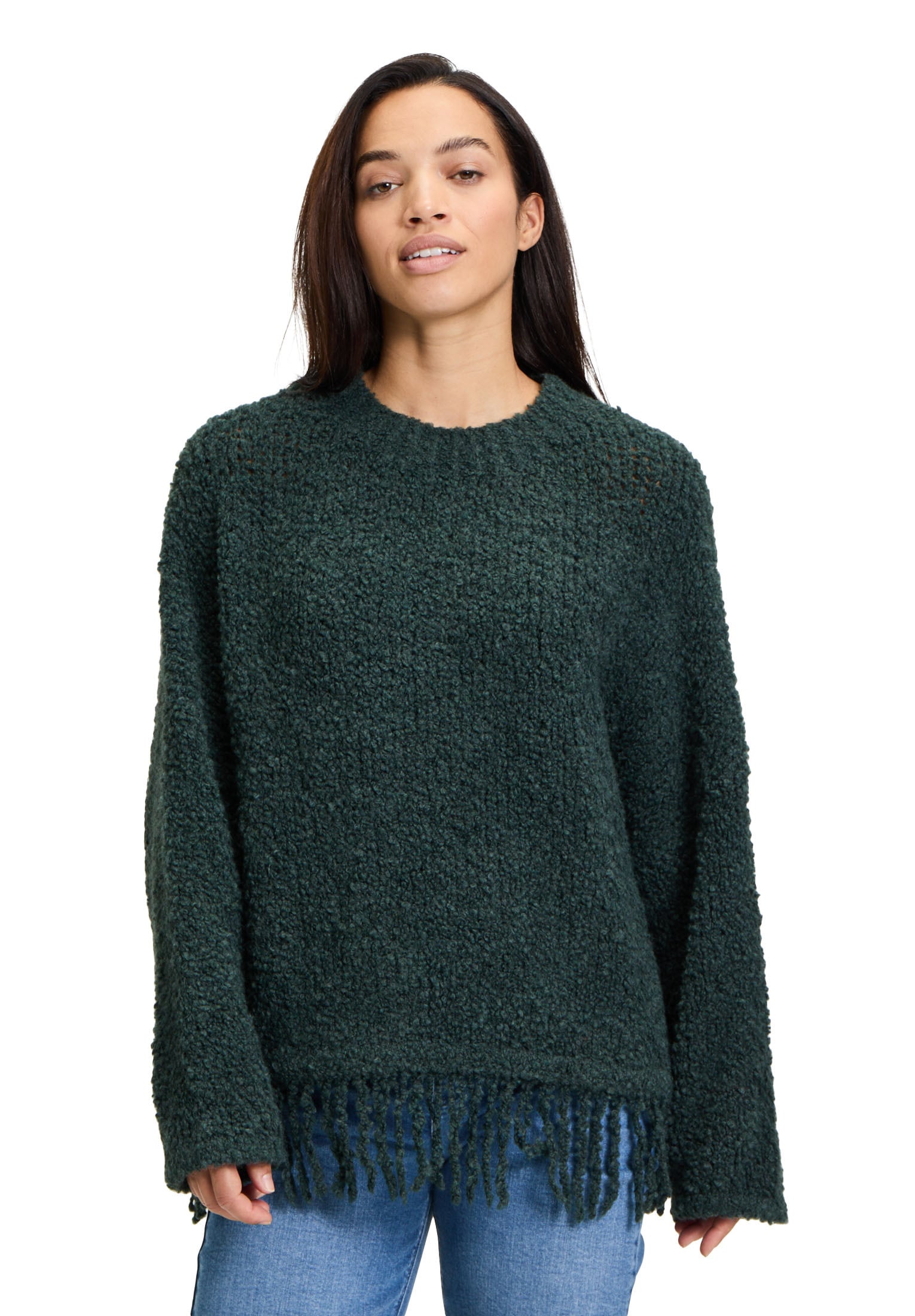 Cartoon Strickpullover »Strickpullover mit Fransen«