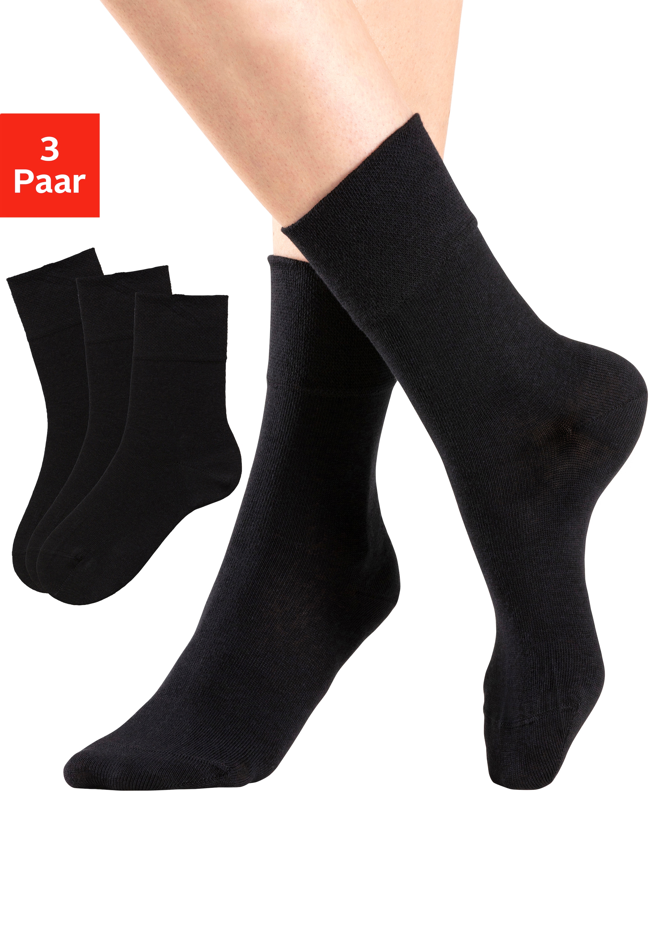 Komfortbund für Socken, kaufen bequem H.I.S Paar), Diabetiker geeignet auch (3 mit