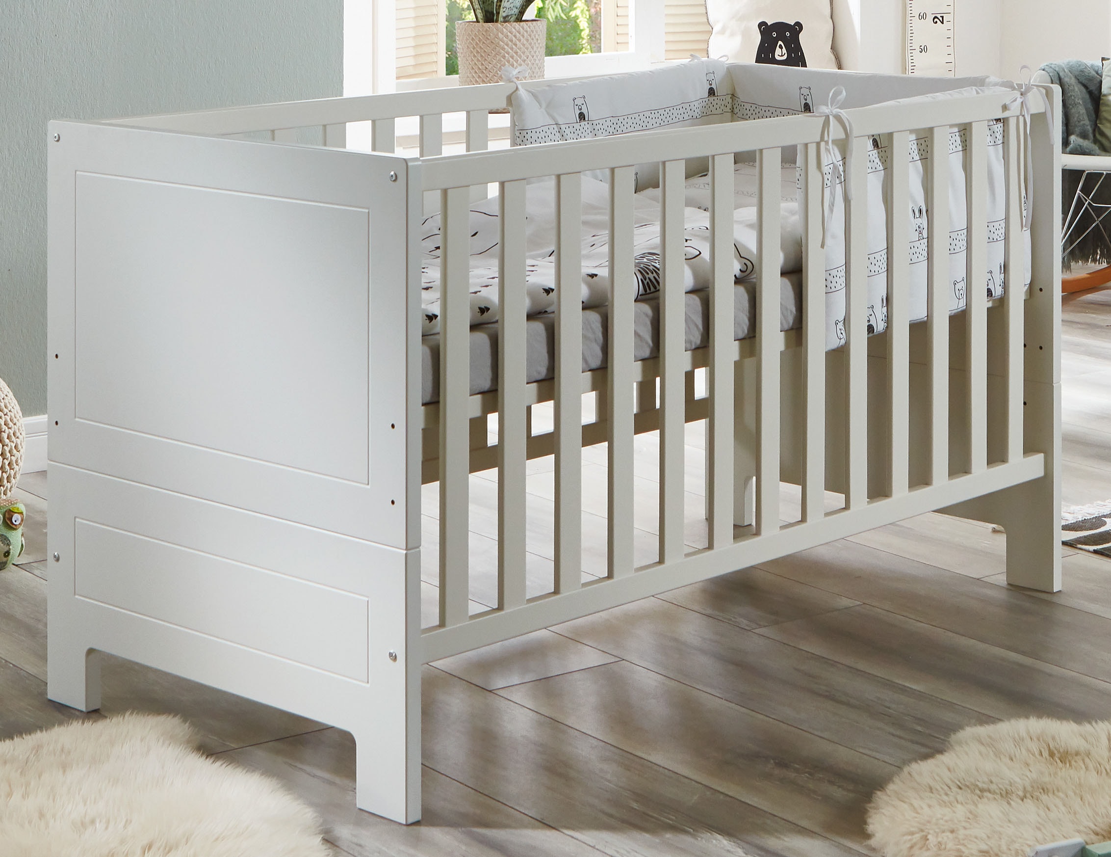 arthur berndt Babyzimmer-Komplettset »Thilo« Set, Kinderbett, Schrank, Wickelkommode, 3 Stk. tlg. Made in Germany; mit Kinderbett, Schrank und Wickelkommode