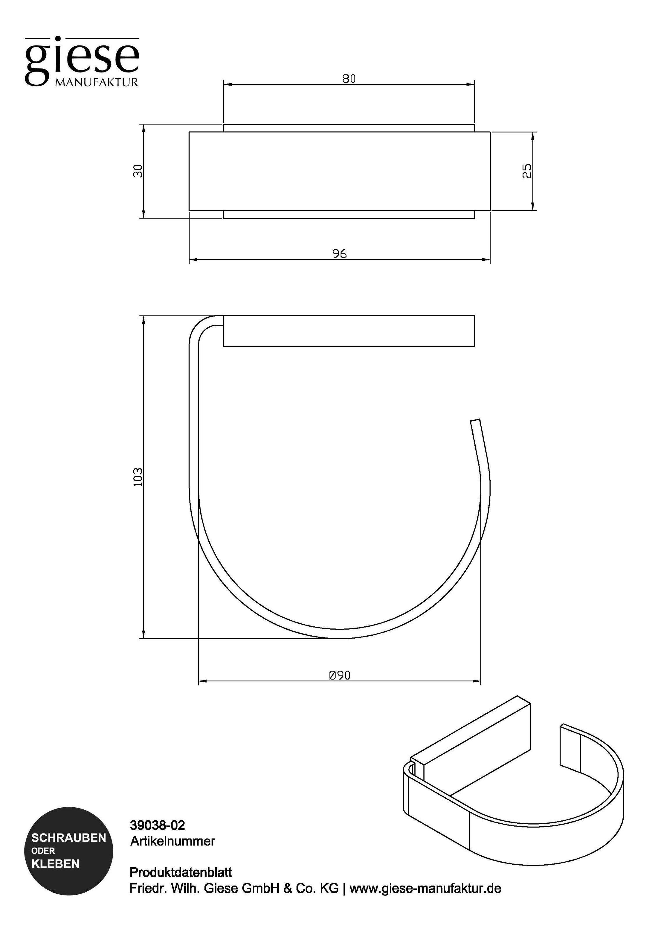 Giese Haartrocknerhalter »Tono«