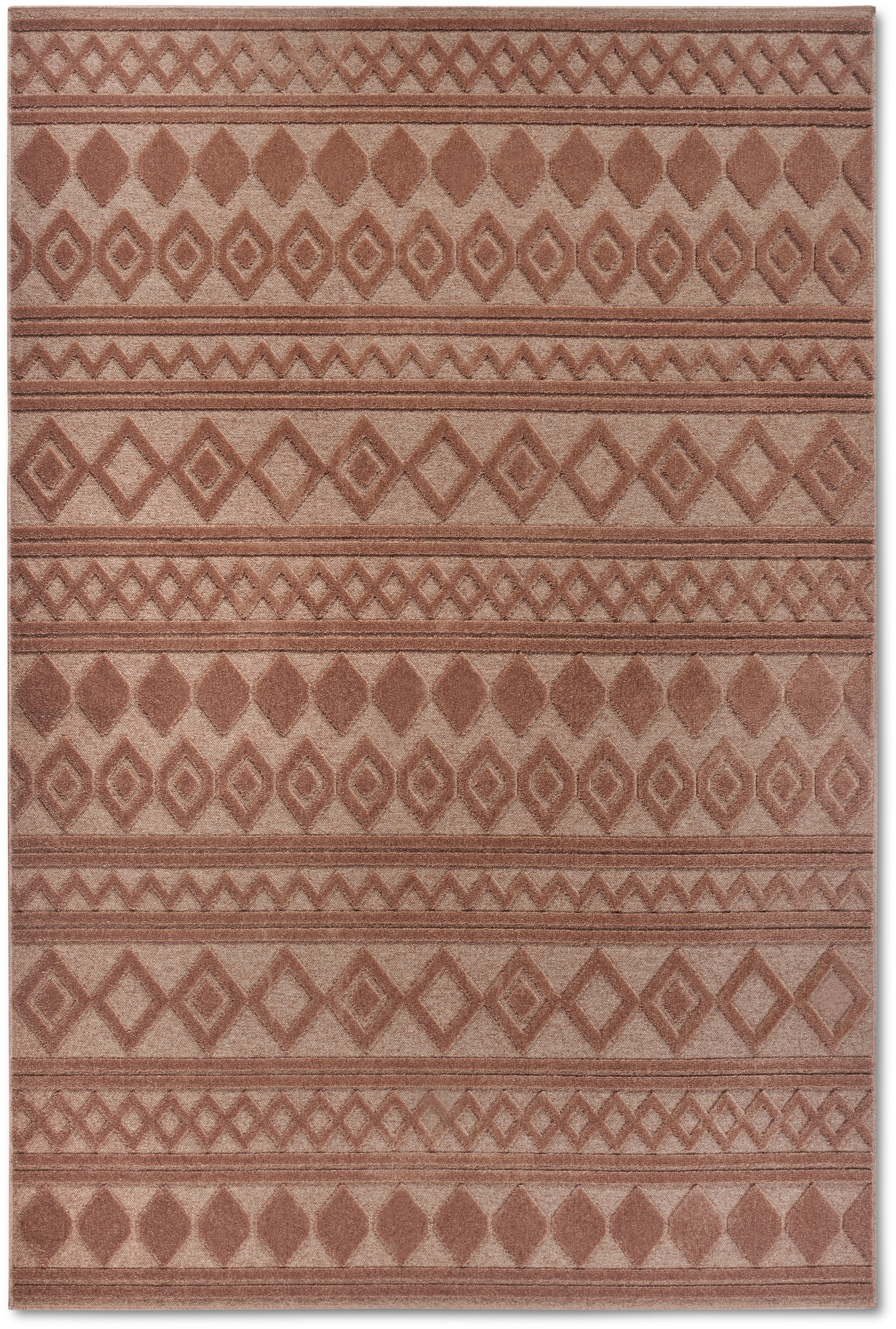Villeroy & Boch Teppich »Catherine«, rechteckig, 5,5 mm Höhe, Wohnzimmer, Schlafzimmer, Modern, Hoch-Tief Effekt, Flur