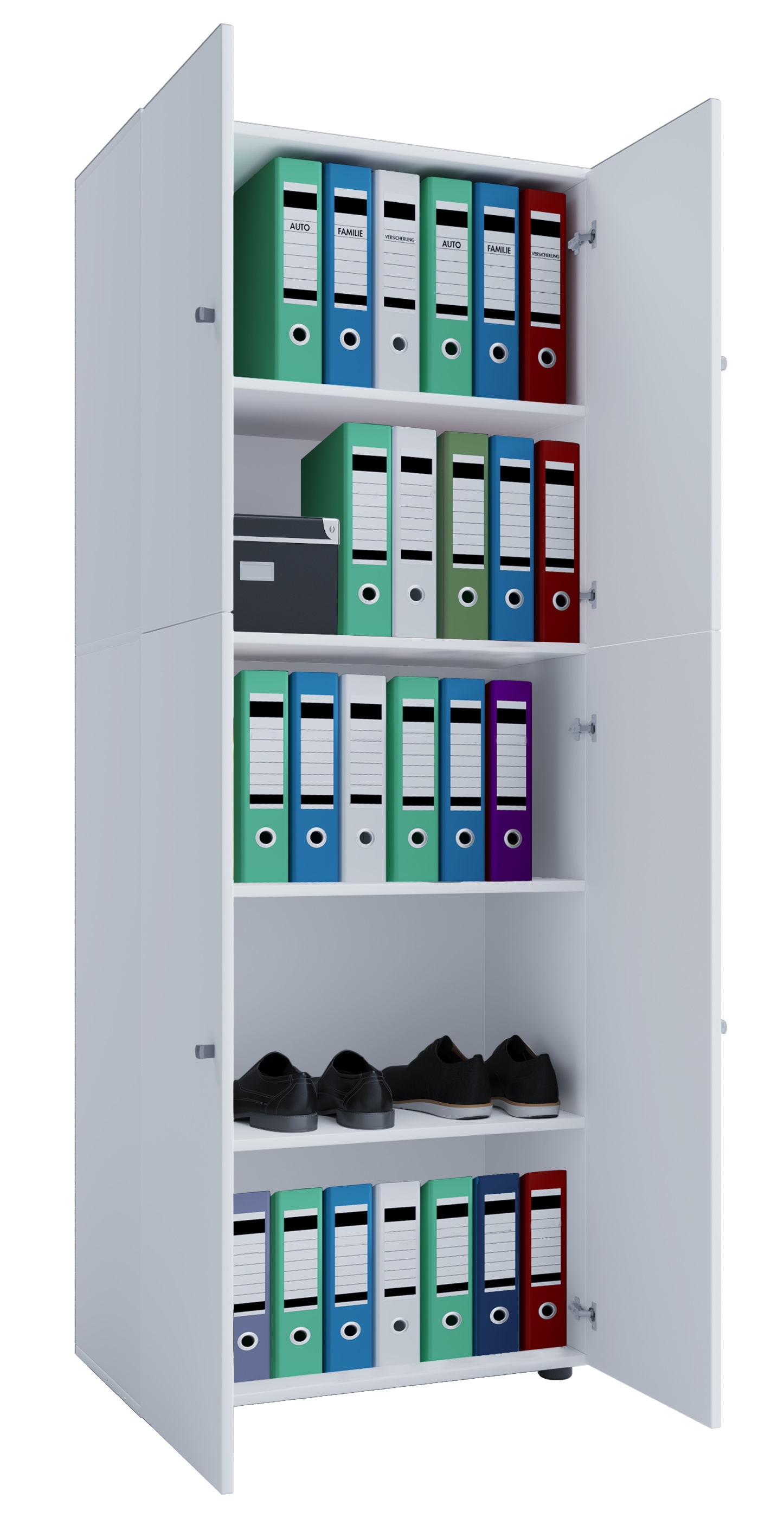 VCM Aktenschrank »VCM Büroschrank mit 5 Fächern | moderner Aktenschrank mit Drehtüren | Maße ca. B. 70 x H. 184 x T. 40 cm ¿ Lona 5-Fach«, (1 St.)