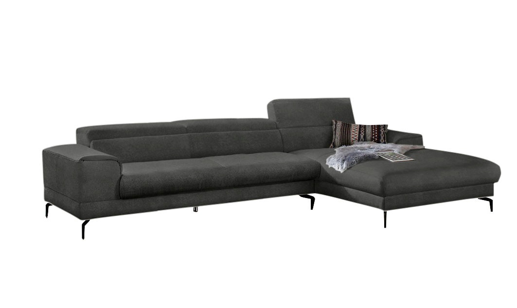 W.SCHILLIG Ecksofa »piedroo, Designsofa mit tollem Sitzkomfort, bequem, L-Form« Kopfteilverstellung, wahlweise mit Sitztiefenverstellung, Breite 343cm