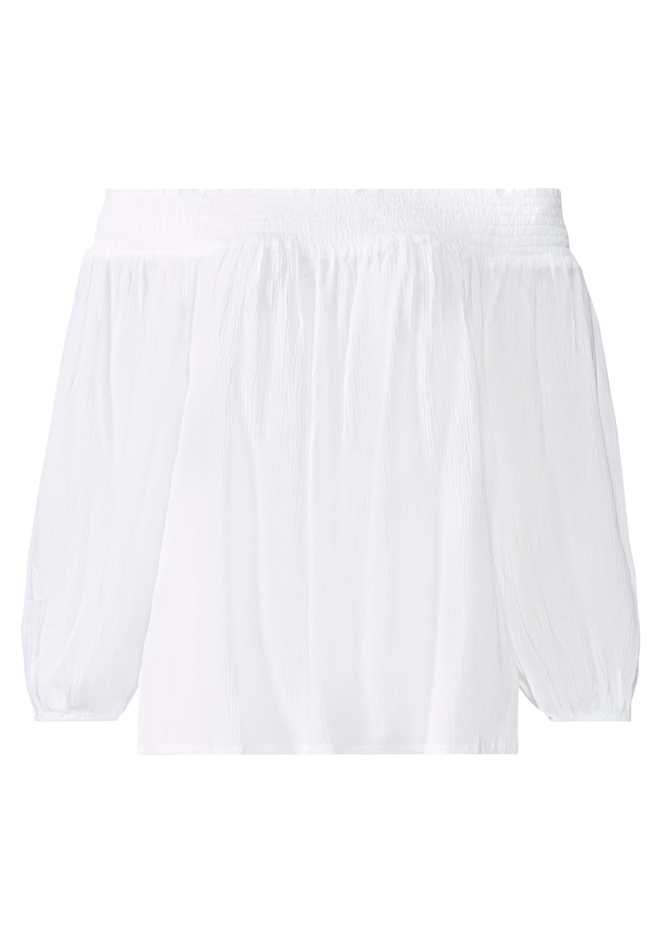 LASCANA Carmenbluse, in leichter Crinkle-Optik, Damenbluse, schulterfrei