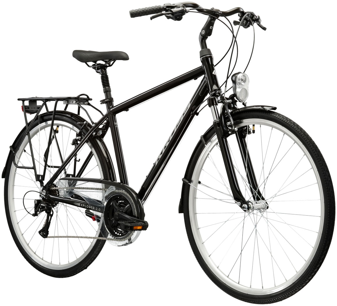 Kross Trekkingrad »Trekkingrad Explorer 2.0 schwarz 21 Gänge«, 21 Gang, Shimano, ACERA M3020 Schaltwerk