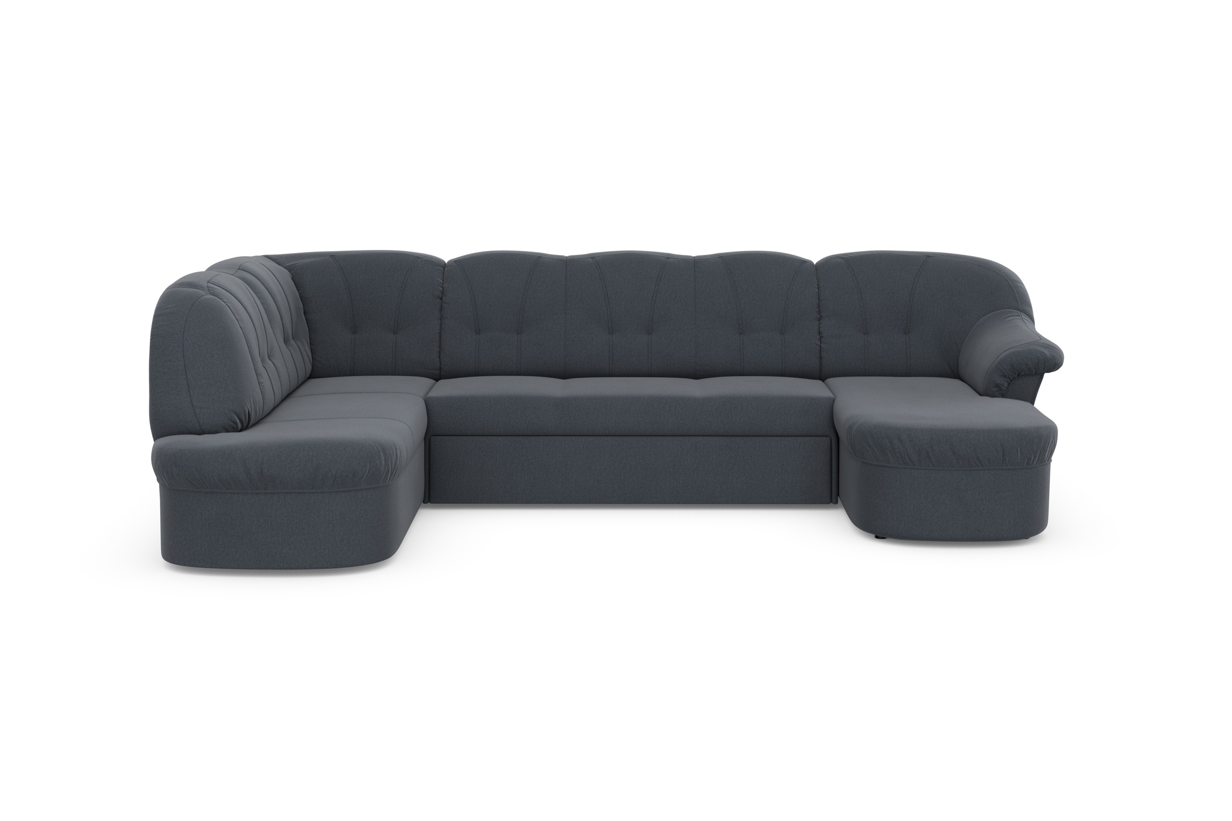 DOMO collection Wohnlandschaft »Pegnitz, zeitlos und modern, mit attraktiver Rückensteppung, U-Form«, wahlweise mit Bettfunktion
