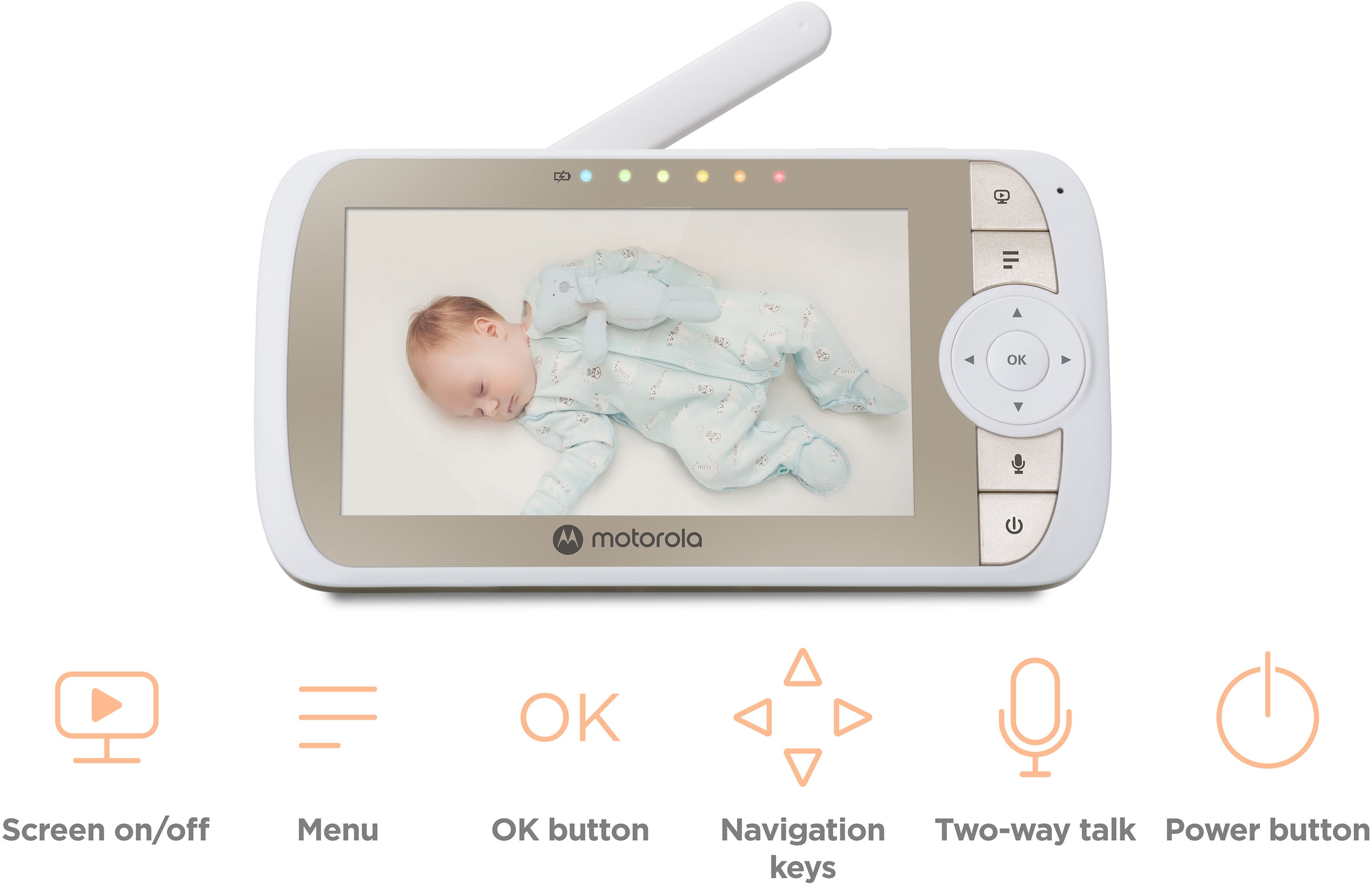 Motorola Babyphone »Video Nursery VM65X Connect WiFi«, mit Krippenhalterung