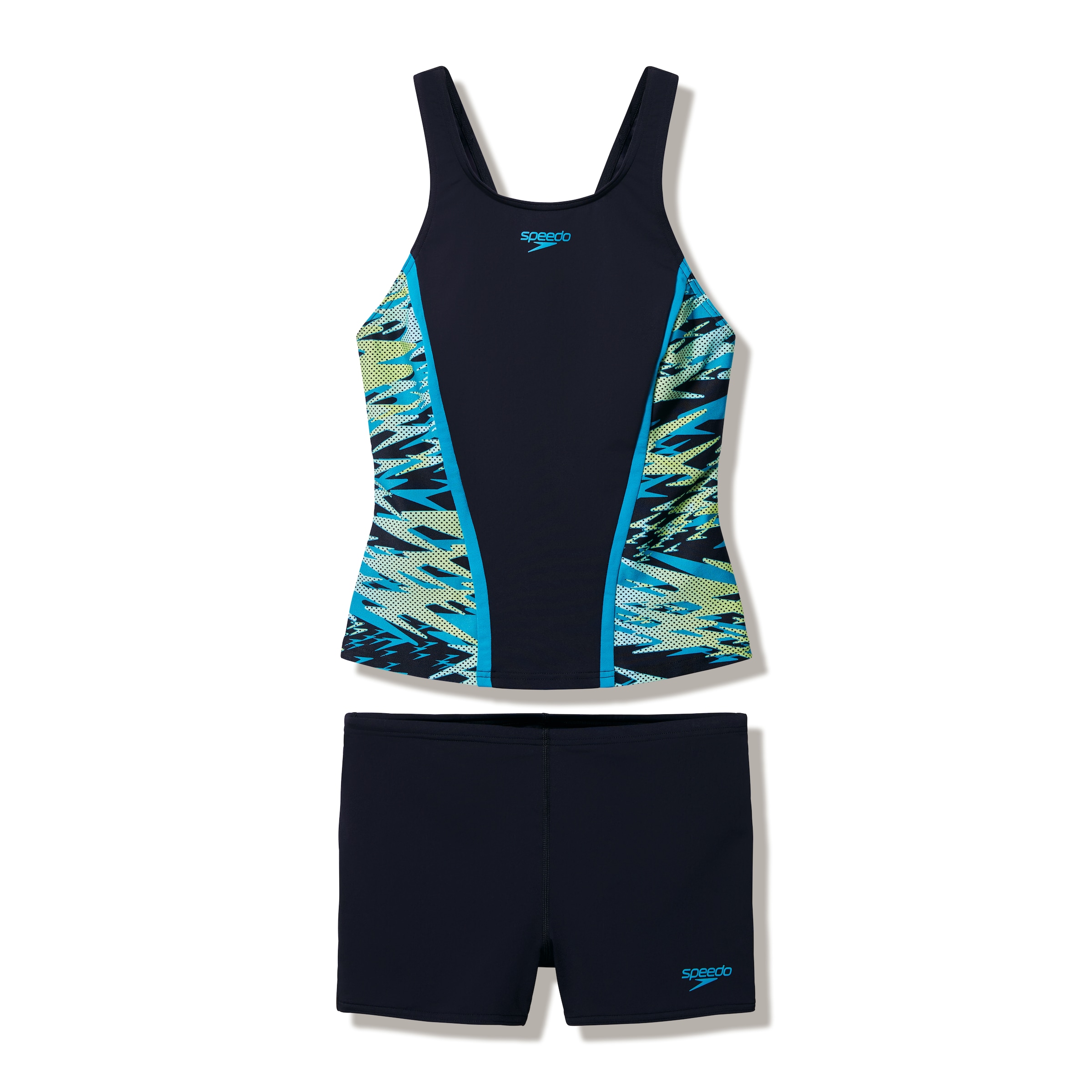 Speedo Tankini »HYPERBOOM SPLICE TANKINI SET BLK/GRN« mit Vier-Wege-Stretch, chlorbeständig