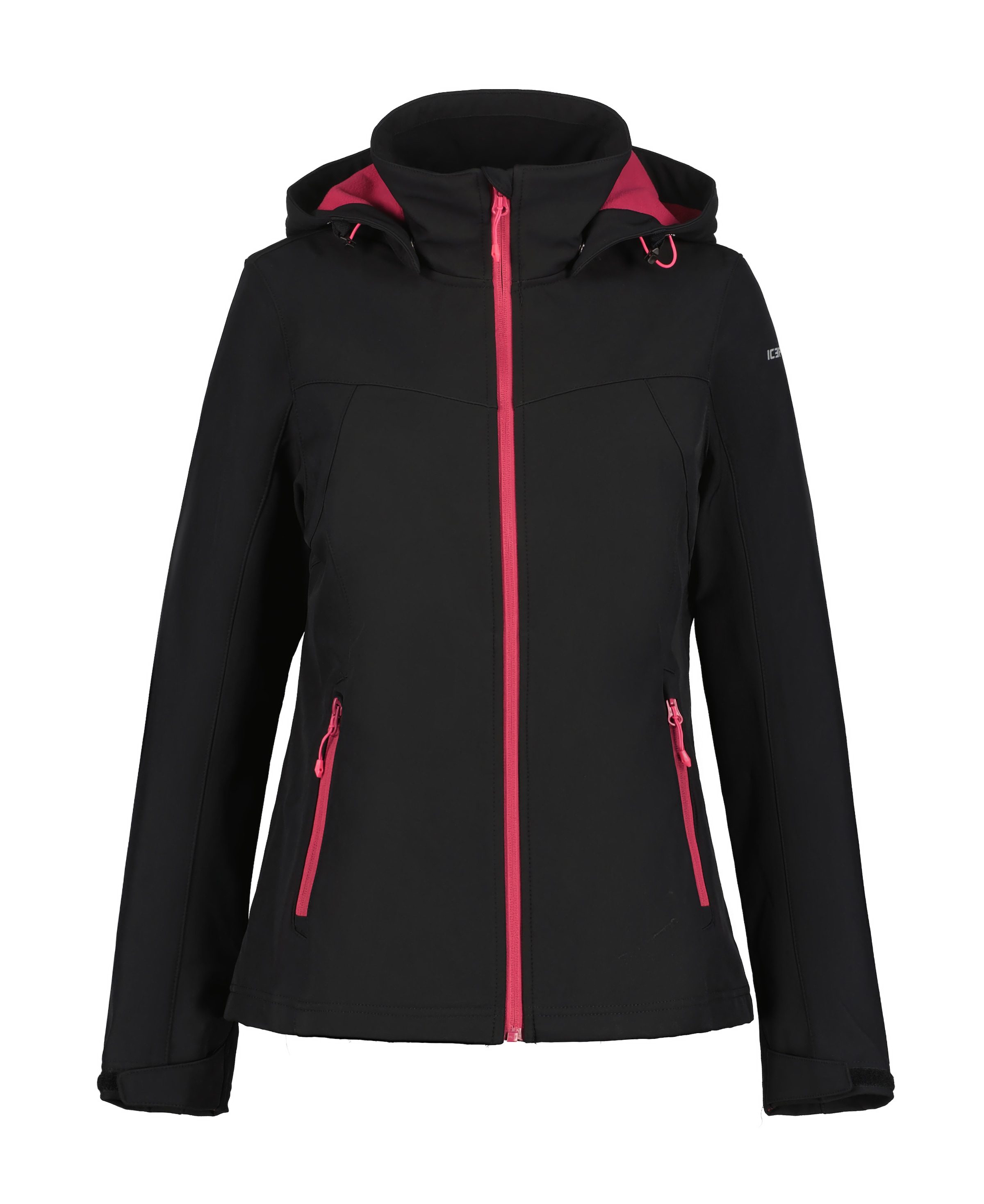 Icepeak Softshelljacke »D SOFTSHELLJACKE BRENHAM«, mit Kapuze, mit hohem Stehkragen