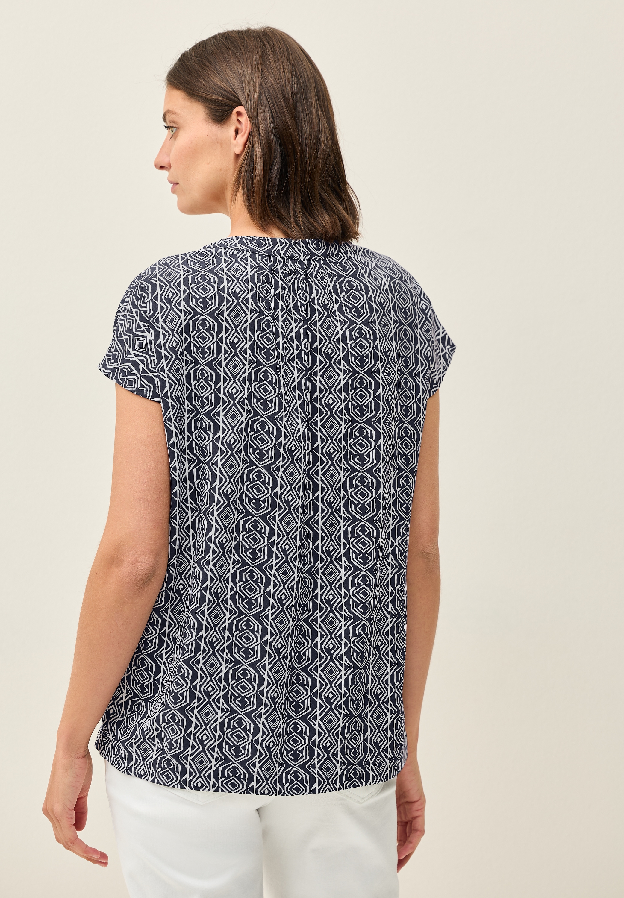 Cecil Kurzarmbluse, mit All-Over Print