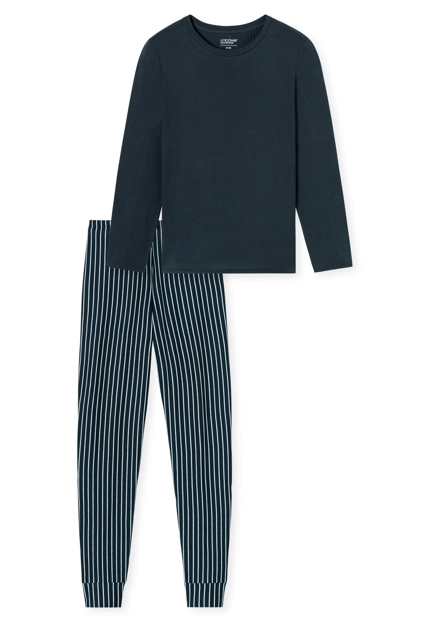 uncover by SCHIESSER Schlafanzug »UNCOVER Nightwear«, (2 tlg.), mit Rundhalsausschnitt, Langarm, Single Jersey-Qualität