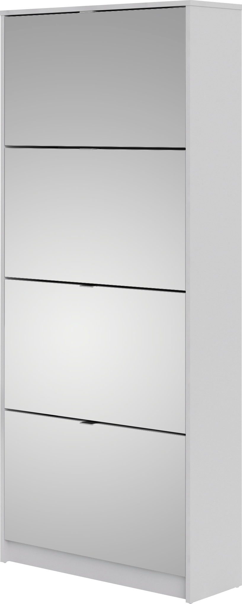 INOSIGN Schuhschrank »Shoes, Praktisch, minimalistisch, verspiegelte Klappenfronten« 4 Fächer, Schuhaufbewahrung, Folienbeschichtet, Höhe 162 cm