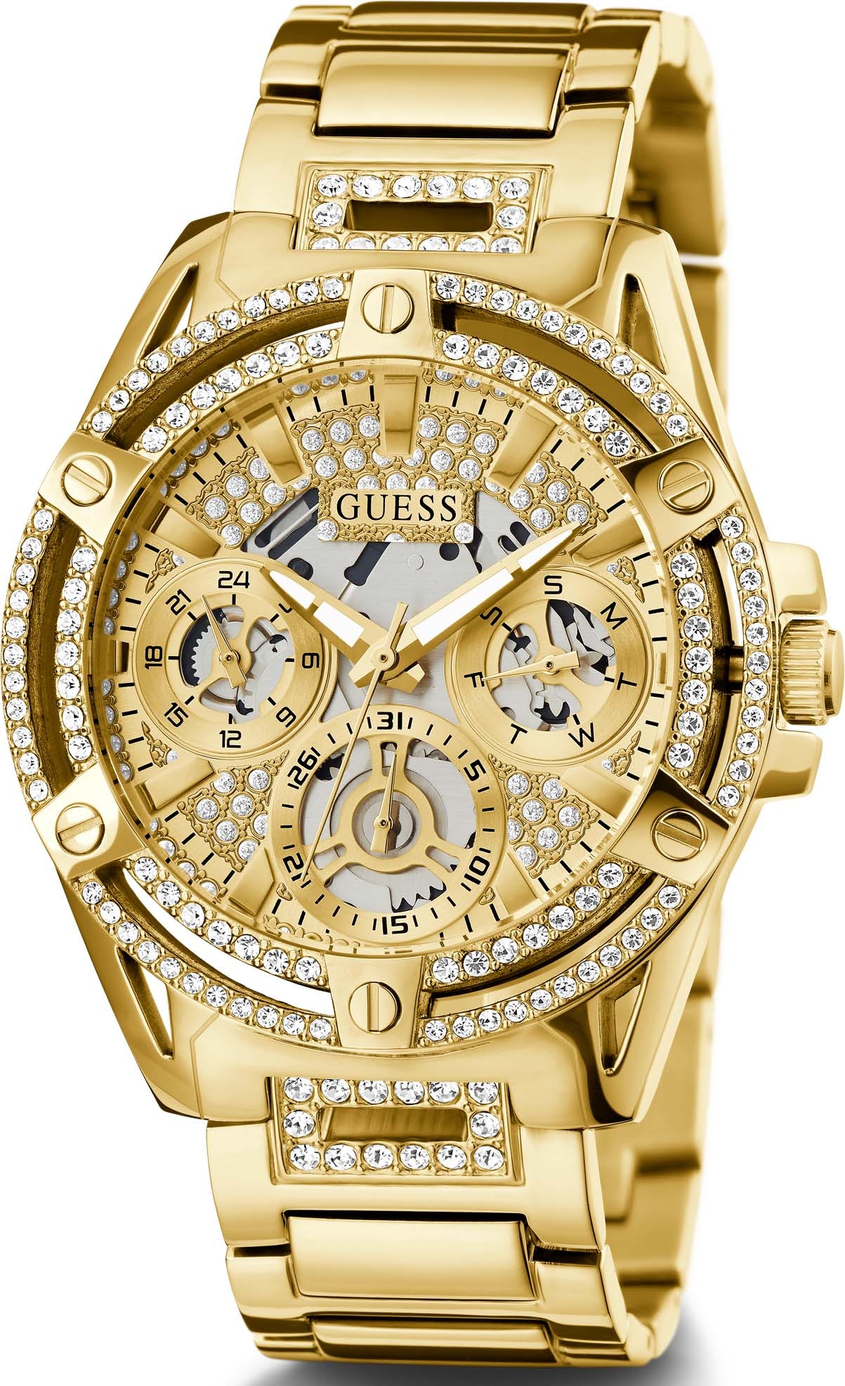 Guess Multifunktionsuhr »GW0464L2«, Armbanduhr, Quarzuhr, Damenuhr