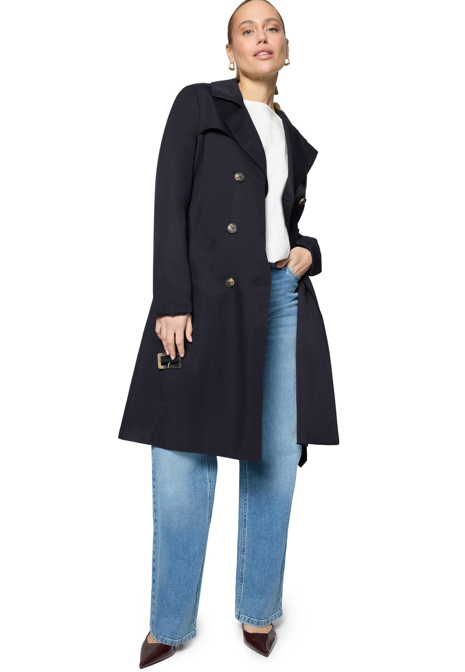 Zero Trenchcoat »Trenchcoat mit Gürtel«