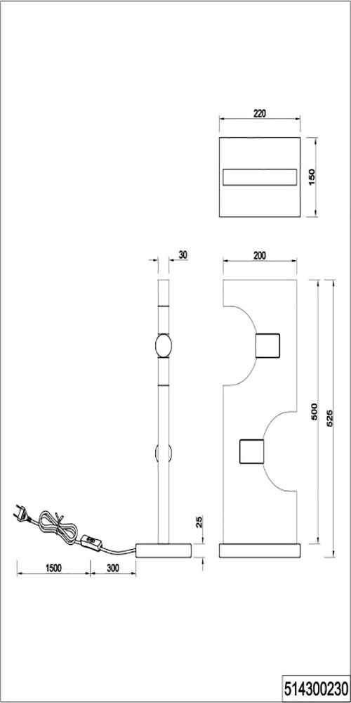 TRIO Leuchten Tischlampe »Tailor«, Holz naturbelassen, für Leuchtmittel 2 x E27