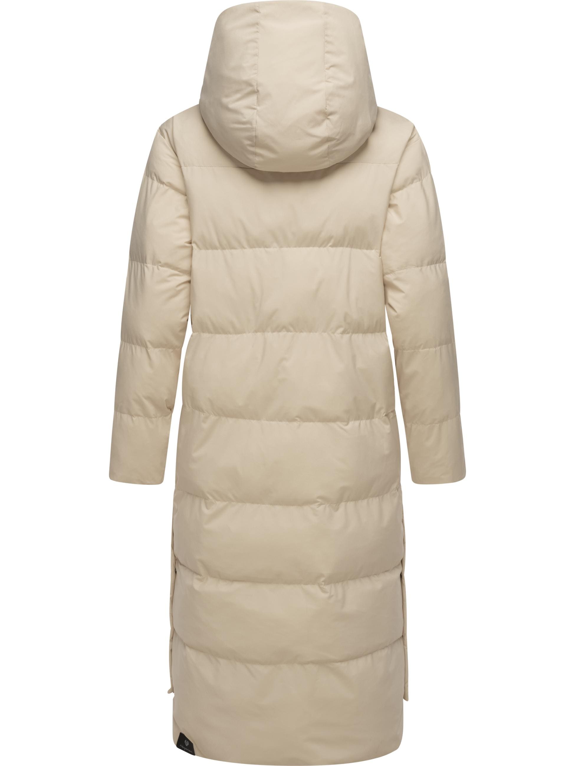 Ragwear Wintermantel »Wintermantel Patrise«, Extralanger Damen Winter Steppmantel mit Gehschlitzen