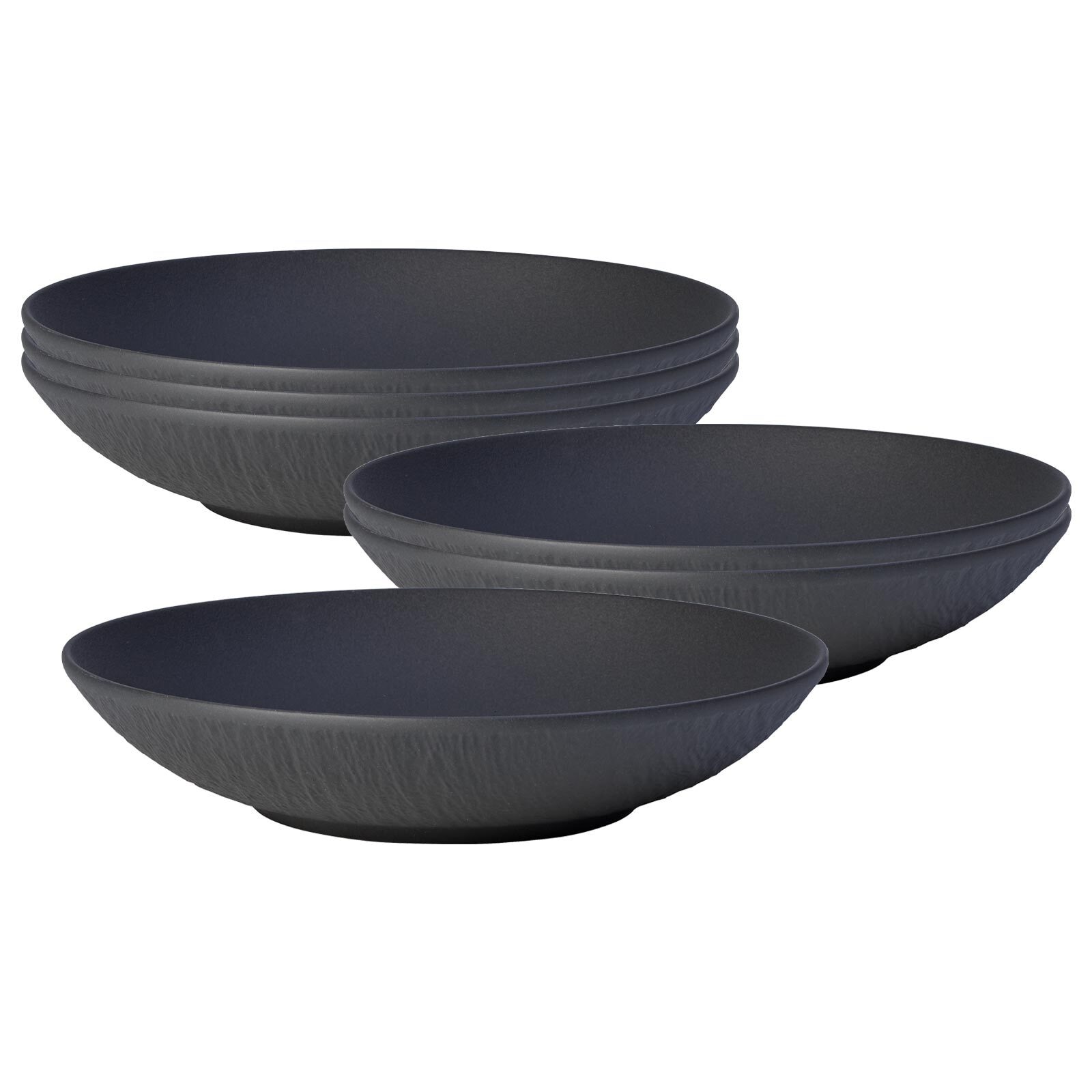 Villeroy & Boch Suppenteller "Manufacture Rock Ø 23.5 cm Schwarz"