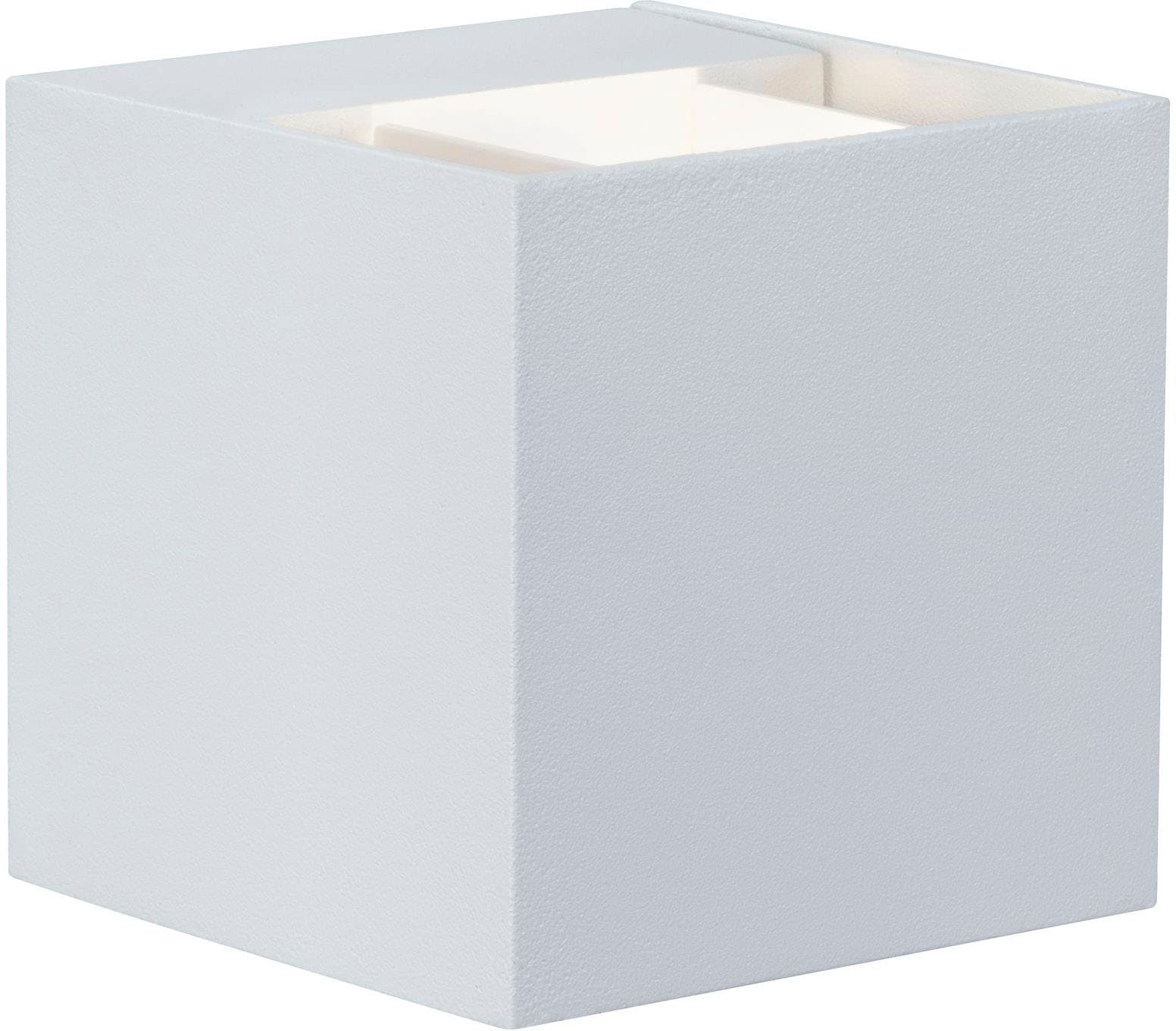 Paulmann LED Außen-Wandleuchte »Outdoor 230V Cybo LED 2x3,5W 230V IP65 eckig 80x80mm Grau Aluminium« 1 Stk. Warmweiß Outdoor 230V Cybo LED 2x3,5W 230V IP65 eckig 80x80mm Aluminium