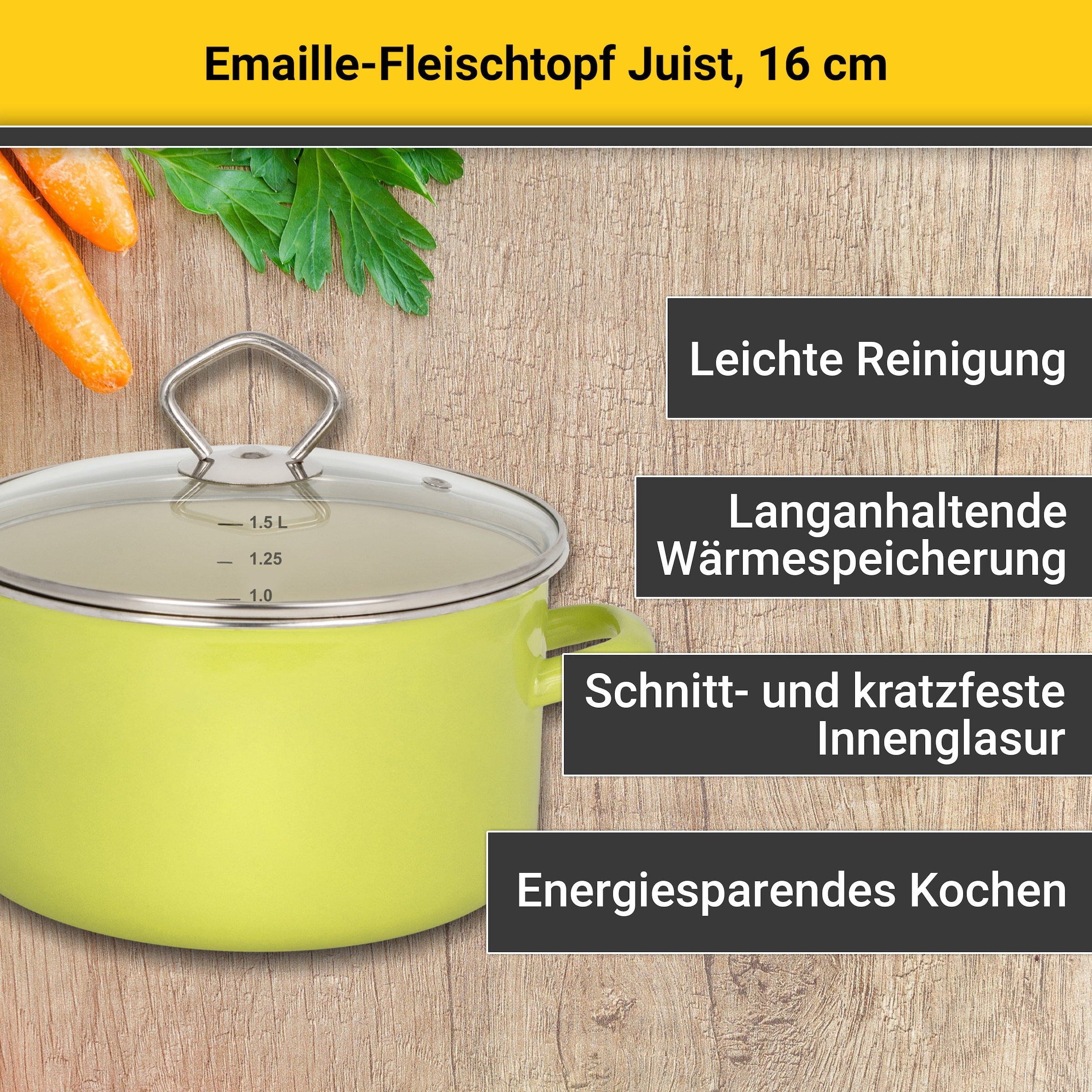 Krüger Fleischtopf »Juist« 1 Stk. tlg. Emaille