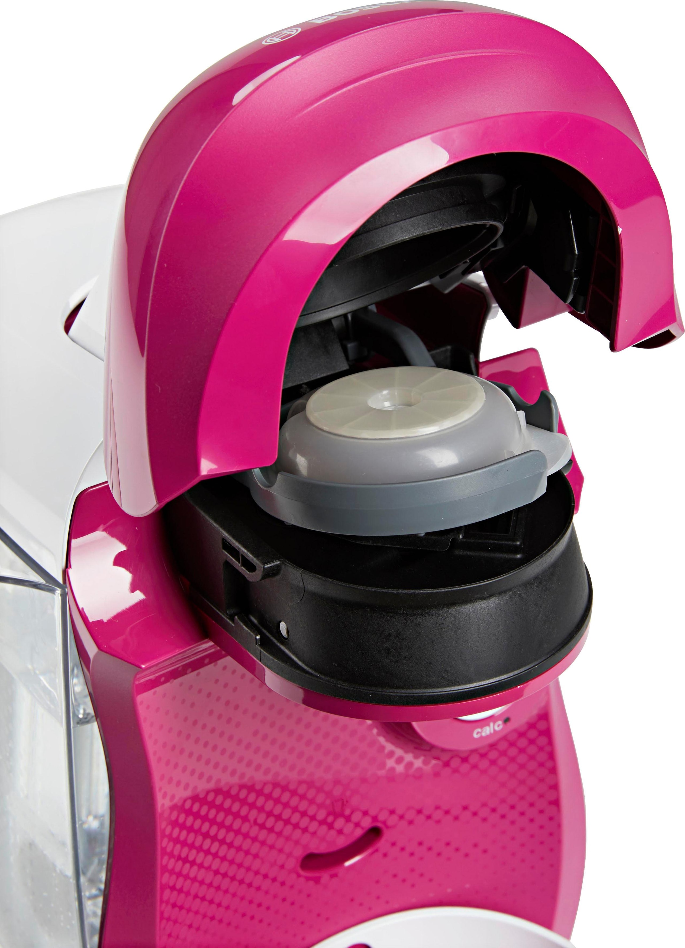 TASSIMO Kapselmaschine »Happy TAS1001, über 70 Getränke, platzsparend«, vollautomatisch, geeignet für alle Tassen, Wassertank 0,7 L, Weiß/Rosa