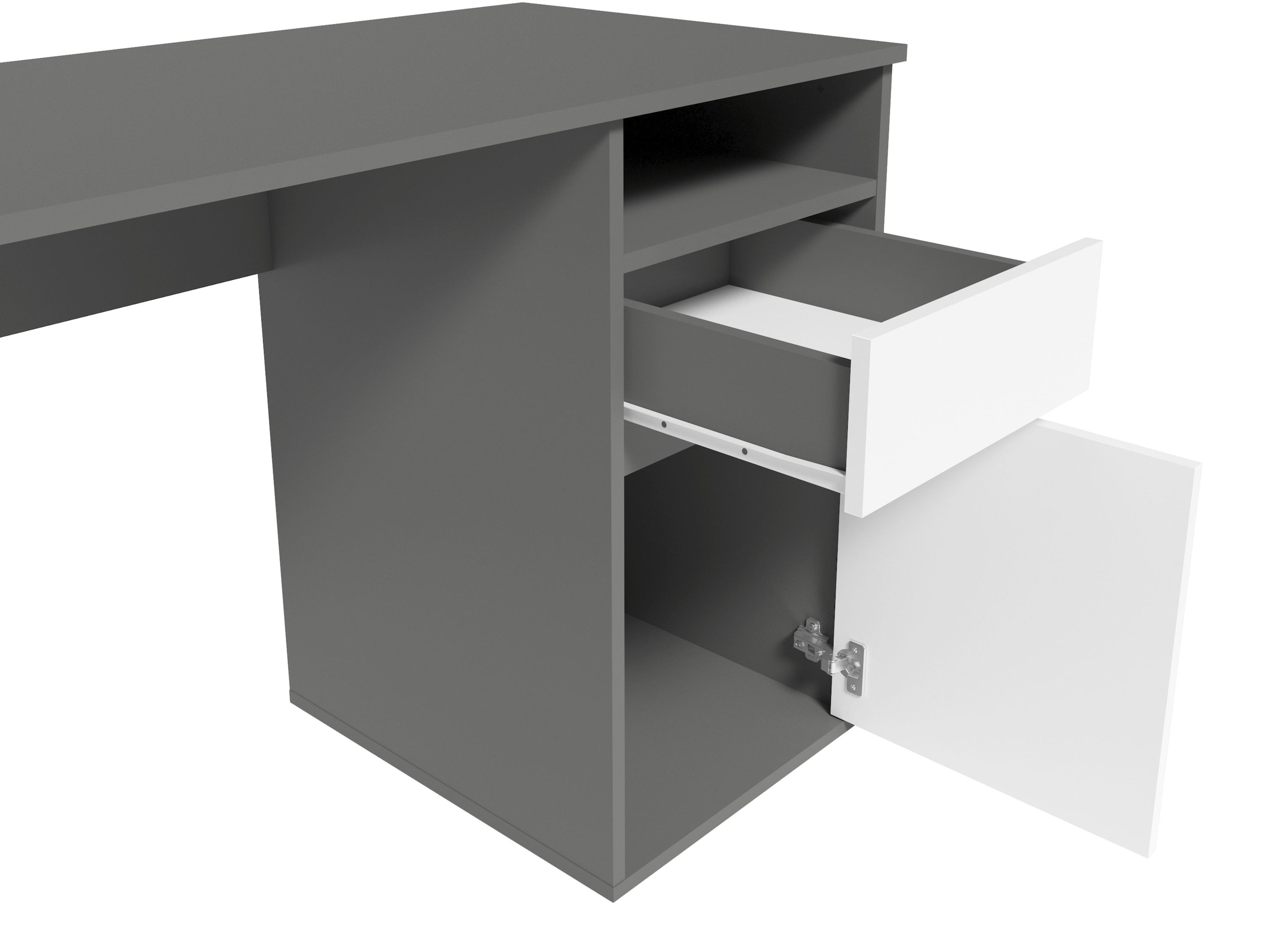 Home affaire Schreibtisch »Tinsley«, mit Schublade, und Tür, Breite 120 x53 cm