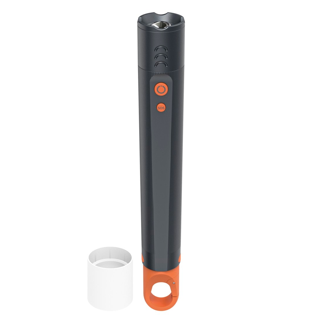 Hama LED Taschenlampe »LED-Taschenlampe, Batterien, stoßfest, Alu, 4 Modi + SOS, Zoom« stromsparend, Schutz vor Spritzwasser, robust