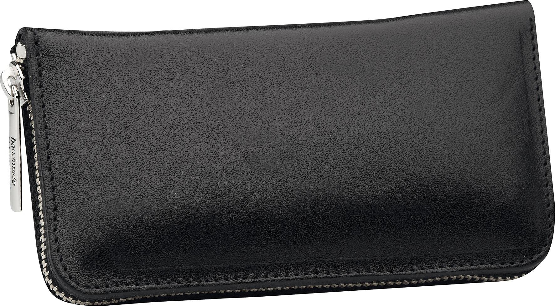 ERBE Maniküre-Etui »Maniküre/Bartpflege-Reißverschluss-Etui aus echtem Leder«, (5 tlg.), bestückt mit Solinger Premium Stahlwaren