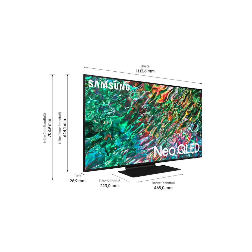 Samsung QLED-Fernseher »50" Neo QLED 4K QN90B (2022)«, 125 cm/50 Zoll, Smart-TV-Google TV, Quantum Matrix Technologie mit Neo Quantum 4K-HDR 1500-Ultimate UHD