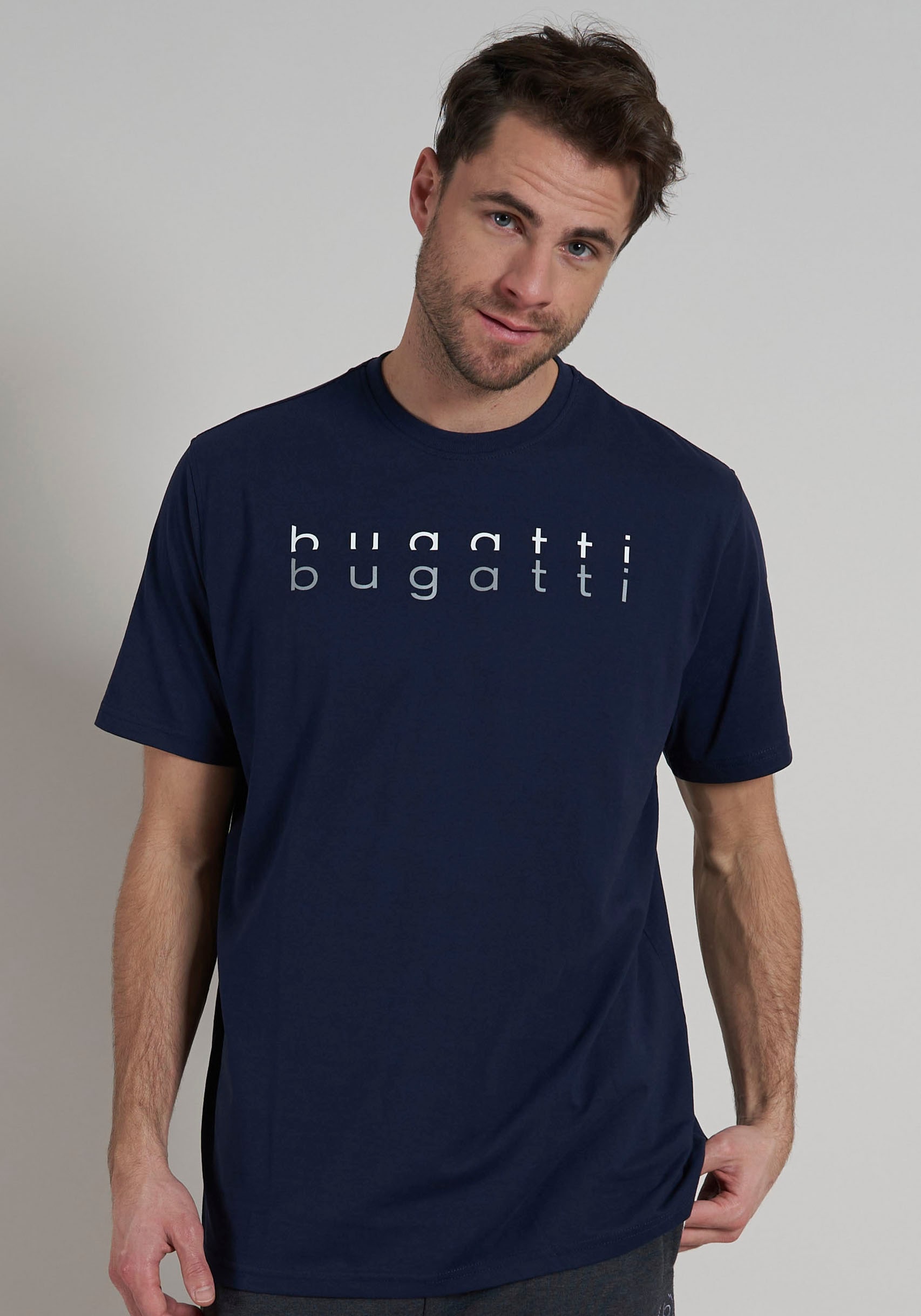 bugatti T-Shirt, mit angenehmen Tragekomfort