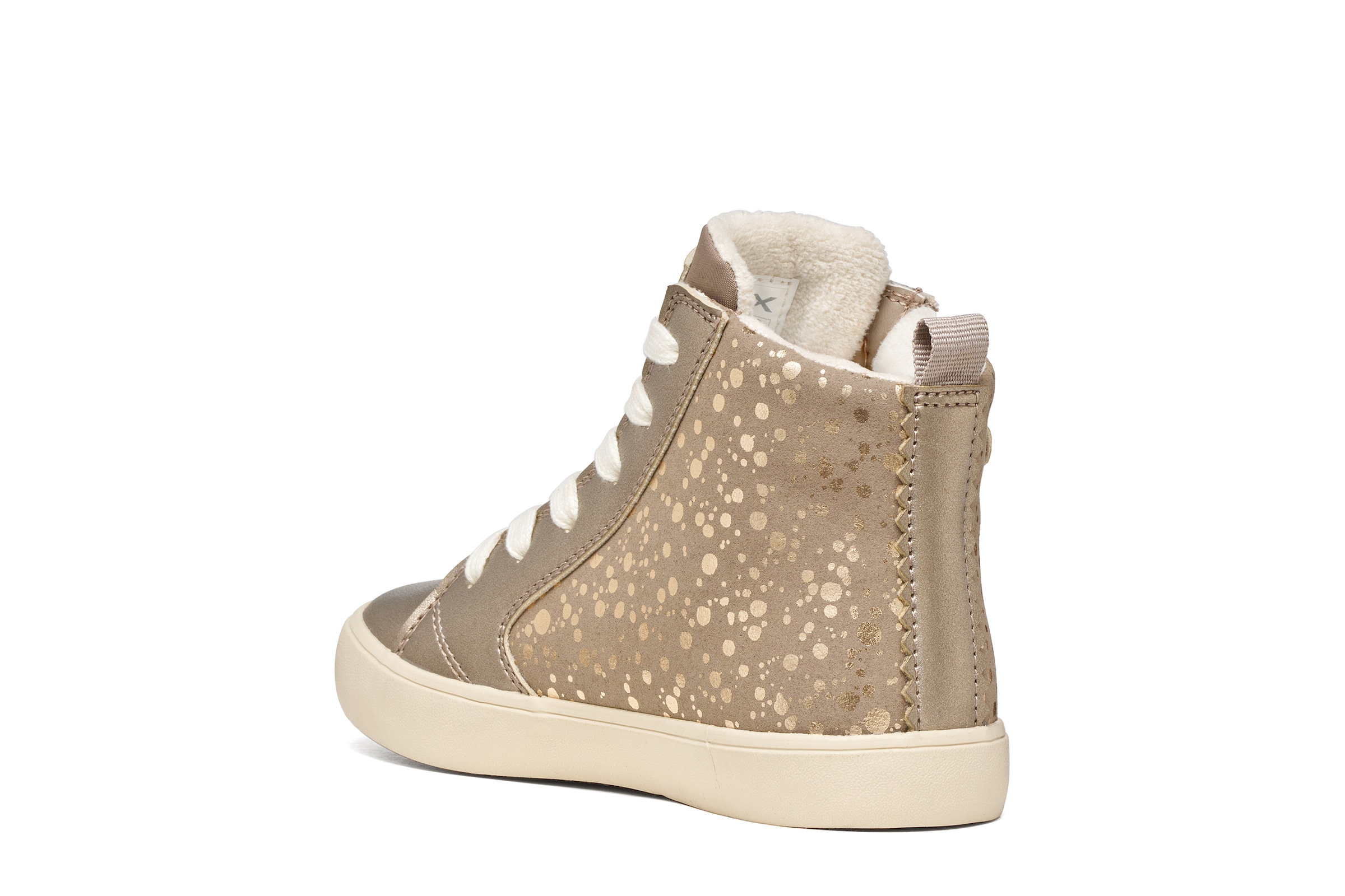 Geox Sneaker »J GISLI GIRL«  Schnürboots in Metallicoptik, Warmfutter, Größenschablone zum Download