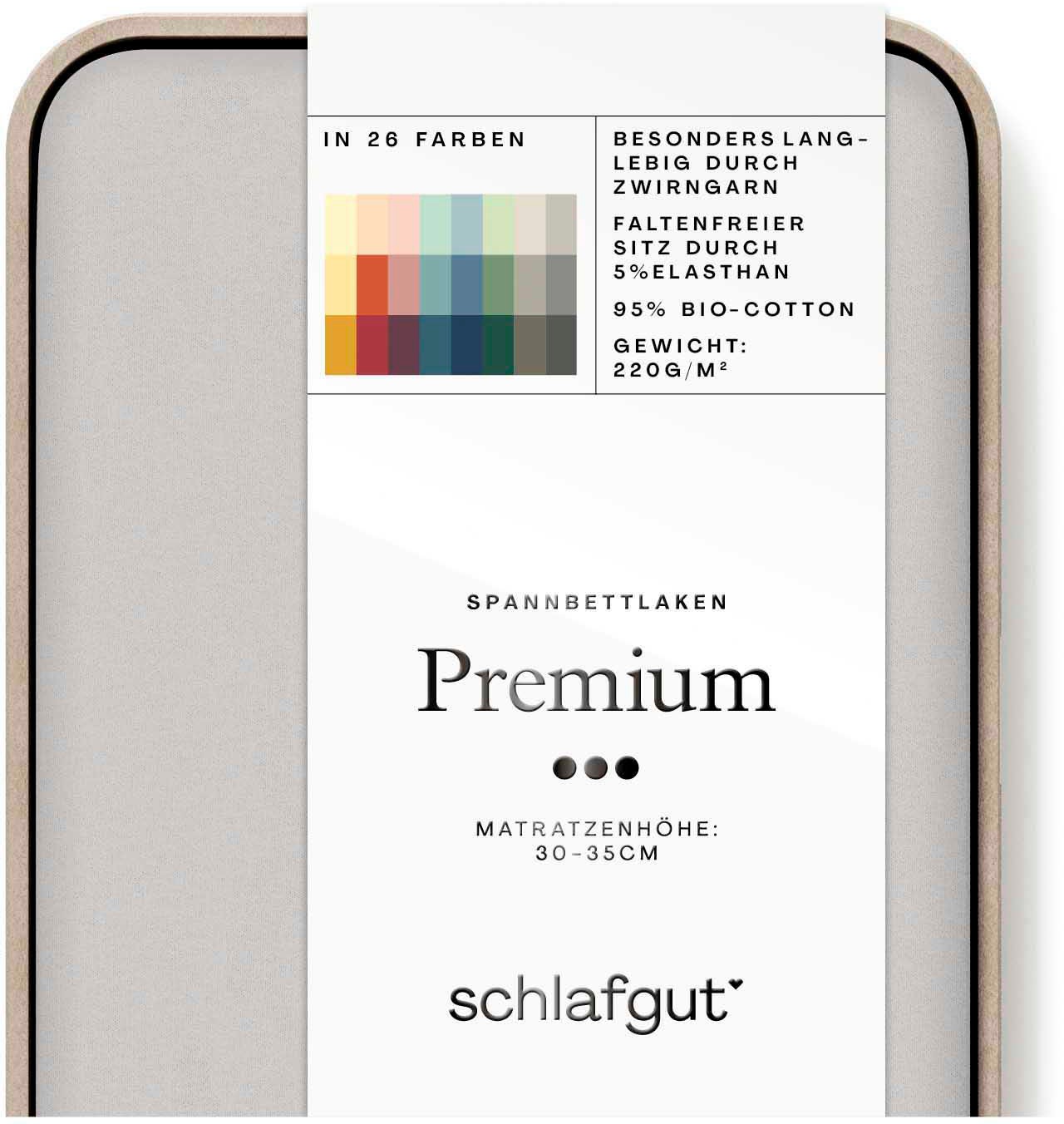 Schlafgut Spannbettlaken »Premium«, Zero Waste Verpackung, PREMIUM Qualität