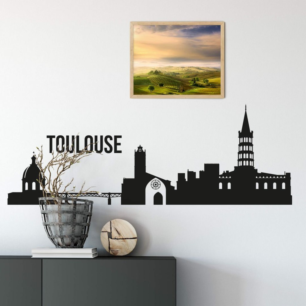 Wall-Art Wandtattoo »XXL Stadt Skyline Toulouse 120cm«, (1 St.)