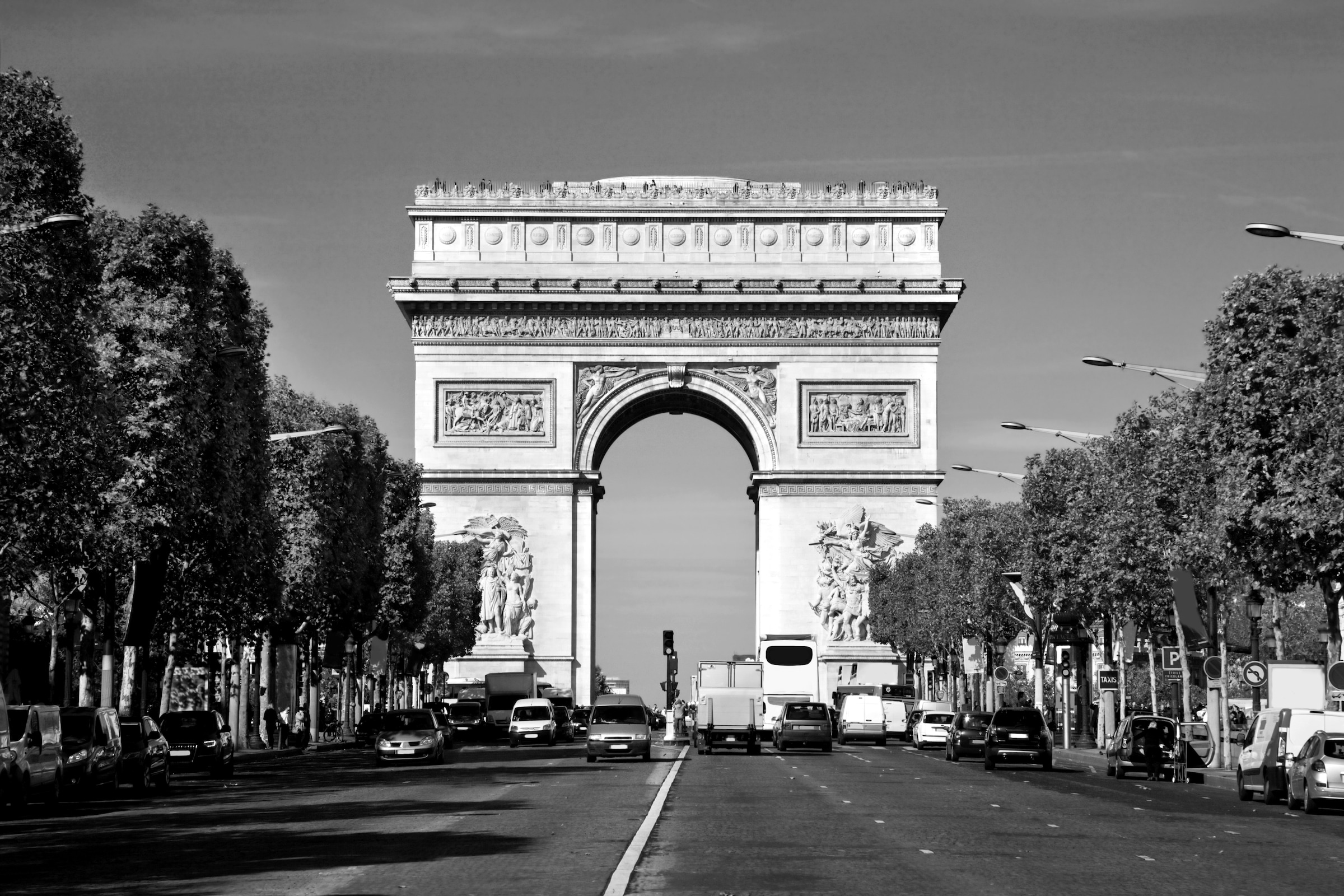 Papermoon Fototapete "Paris Schwarz & Weiß"
