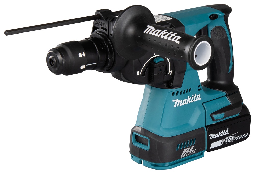 Makita Kombihammer »DHR243RTJ«, (Set), für SDS-PLUS 18 V, 5,0 Ah, inkl. Akku, Ladegerät und Koffer