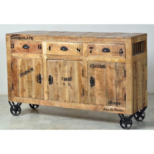 SIT Sideboard »Rustic«, im Factory Design, Breite 140 cm, Shabby Chic,  Vintage auf Raten bestellen