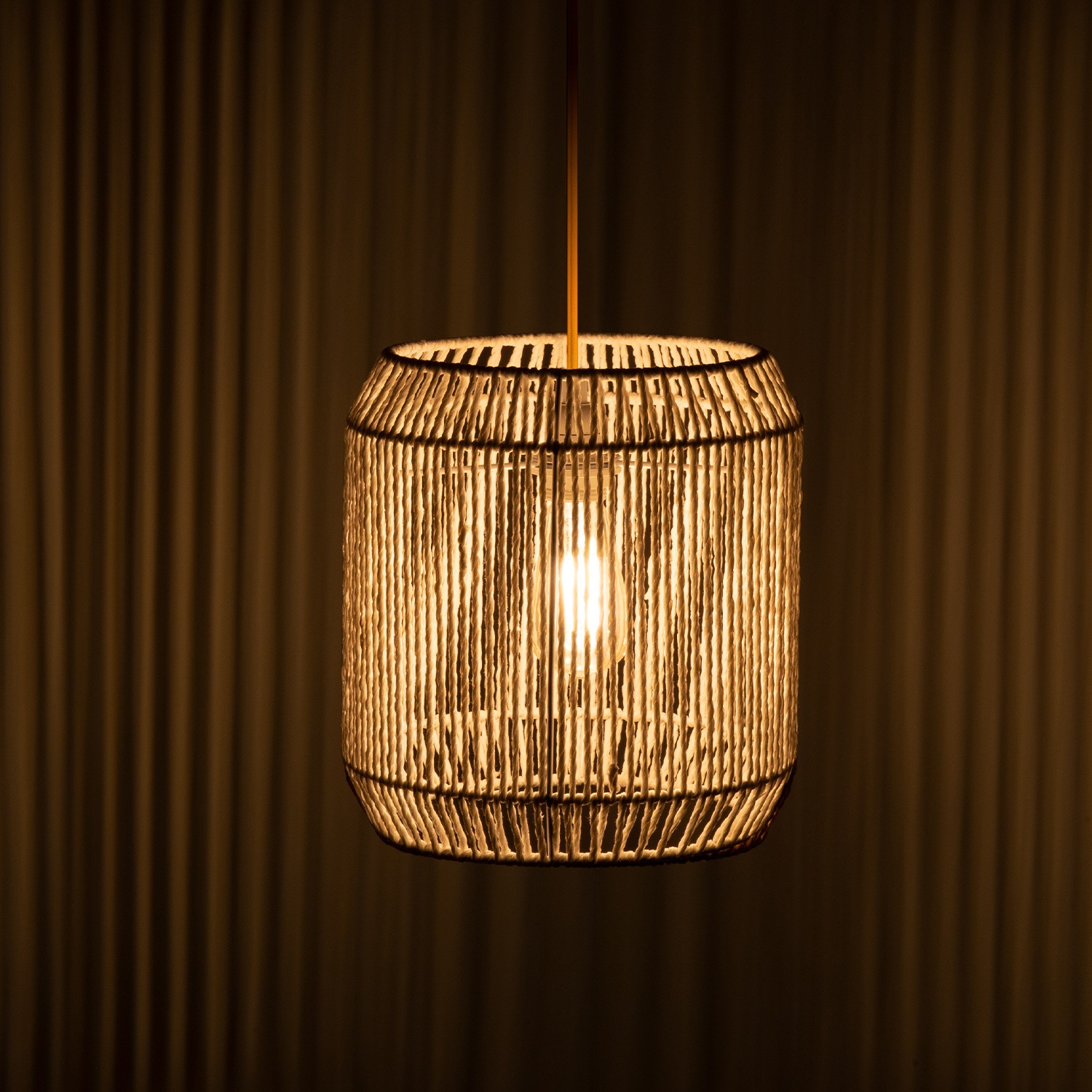 Paco Home Pendelleuchte »Pedro«, 1 flammig, Leuchtmittel E27 | ohne Leuchtmittel, Deckenlampe aus Aluminium und Papier, Ø Schirm ca. 28 cm, Fassung E27