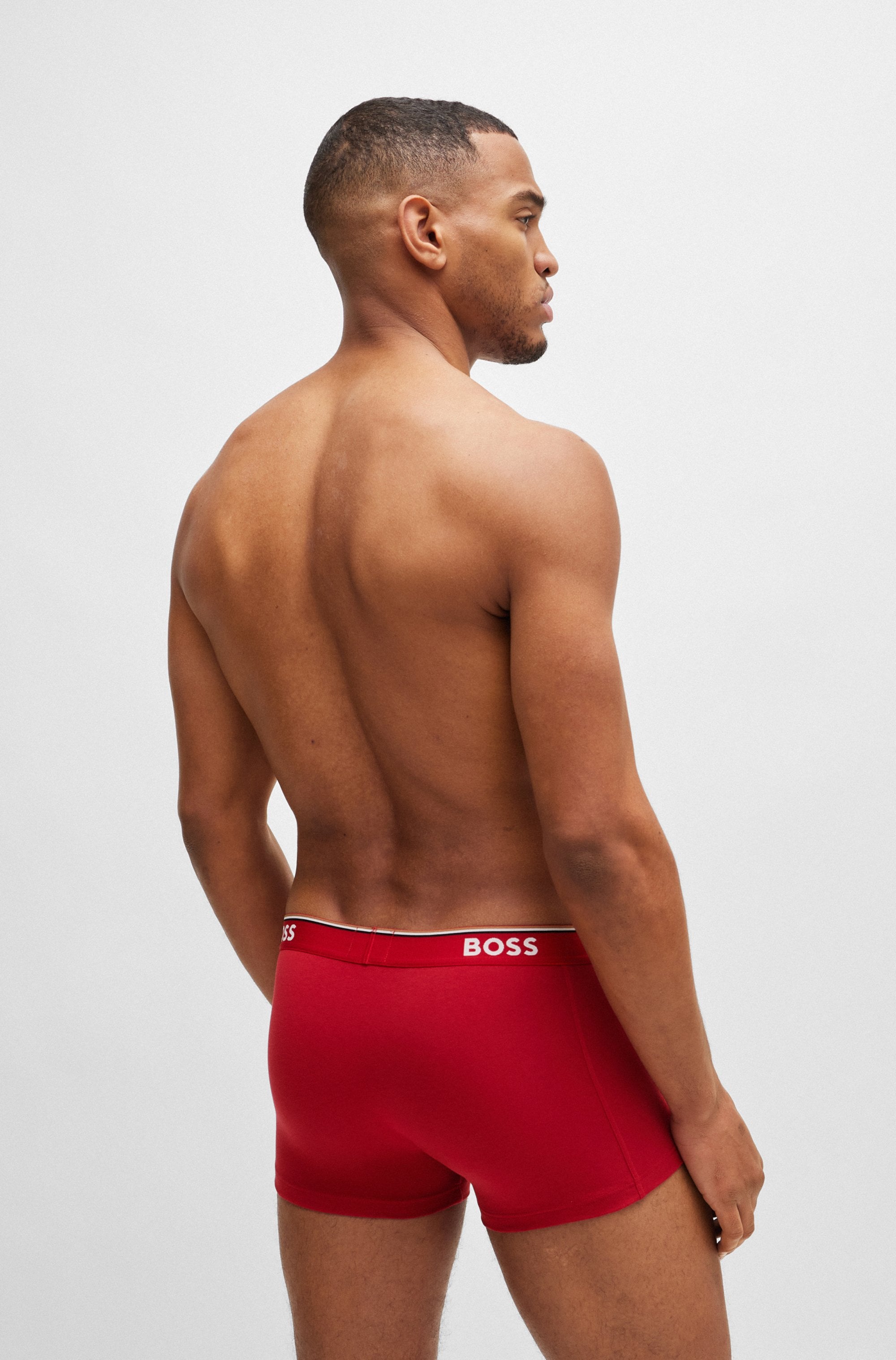BOSS Boxer »TRUNK 3 PACK«, (3 St.), BOSS Schriftzug auf dem Bund