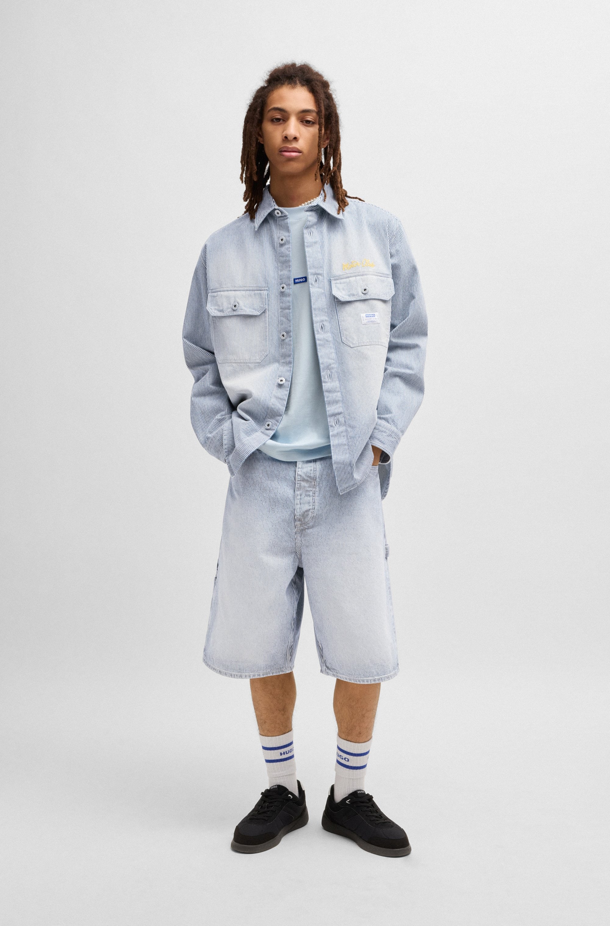 HUGO Blue Shorts »Aman«, mit kontrastfarbenen Details