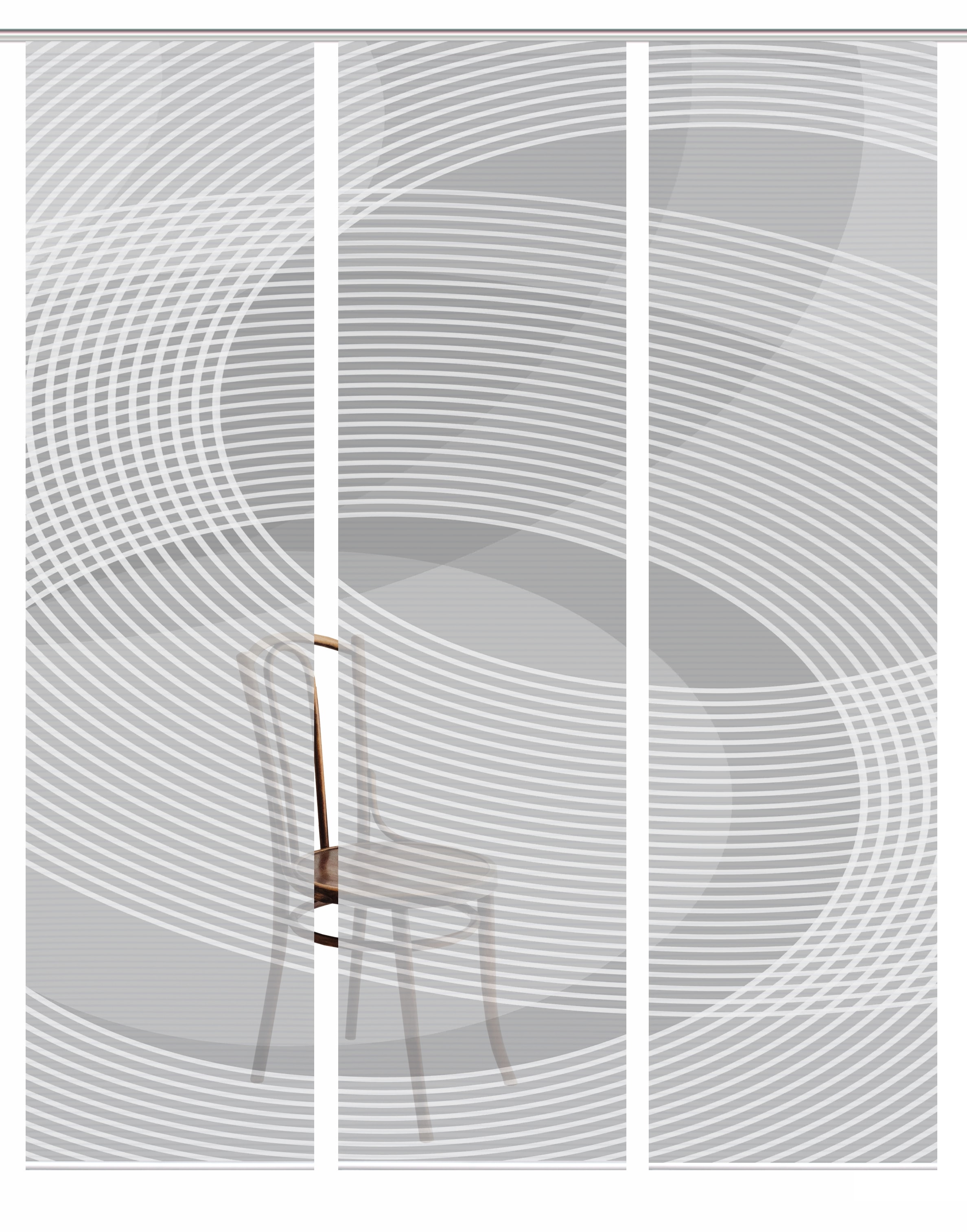 HOME in green Schiebegardine »DACIO 3ER SET« Paneelwagen 3 Stk. tlg. SET DIGITALDRUCK,BAMBUSOPTIK RECYCELT