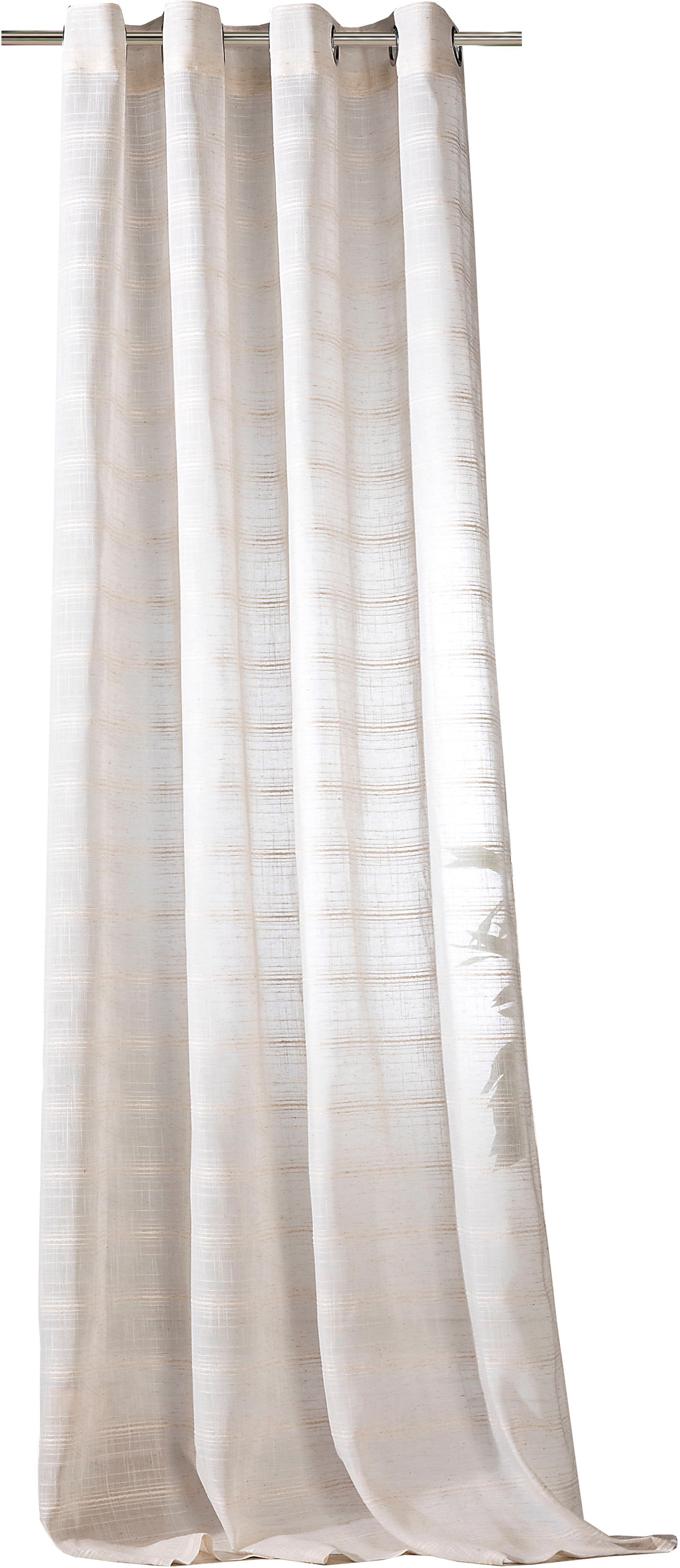 Weckbrodt Vorhang »Boho«, (1 St.), Leinen-Optik, Webstreifen, halbtransparent, Gardine, Store