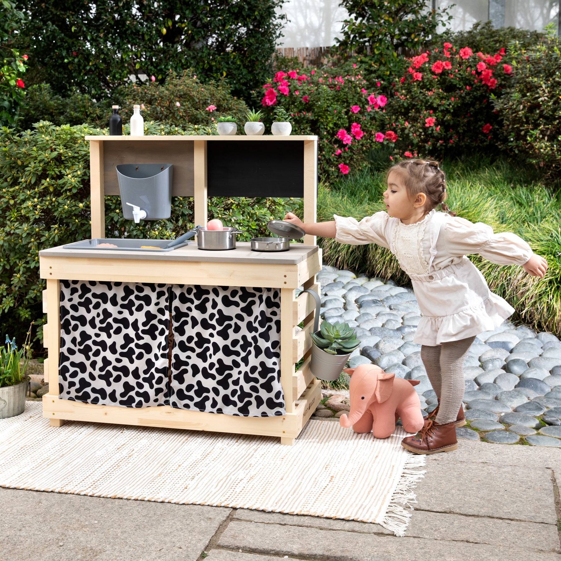 MUDDY BUDDY® Outdoor-Spielküche »Big Leo«, natur - warmgrau; FSC® - schützt Wald - weltweit