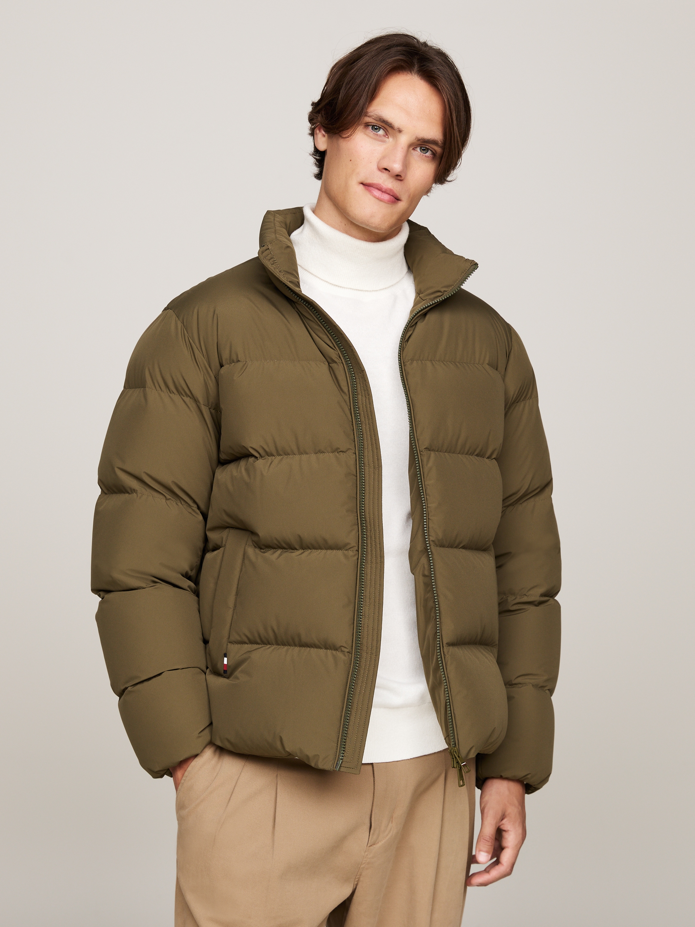 Tommy Hilfiger Steppjacke »DOWN PUFFER JACKET«, ohne Kapuze